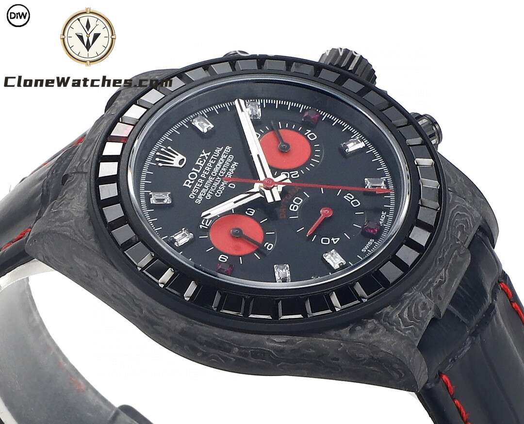 Modified Super Clone Watches 1:1 DiW Rolex Daytona Carbon Fiber RAINBOW BLACK