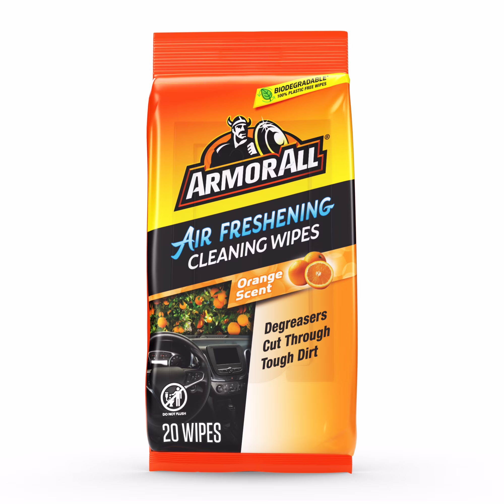 Armor All Interior Car Air Freshening Wipes in Orange Scent, 20 Count