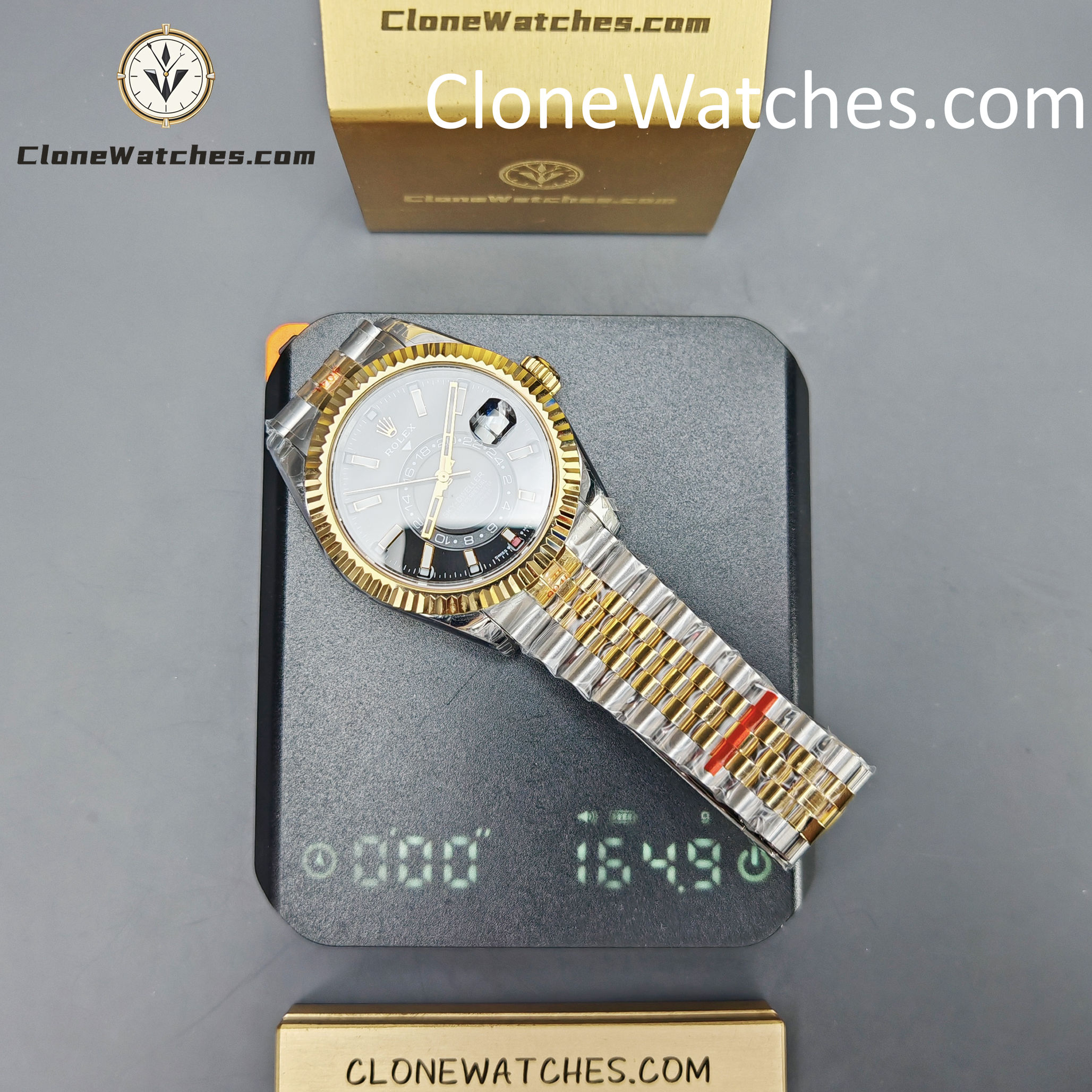Rolex Super Clone Watches 1:1 Sky Dweller Black Dial Jubilee m336933-0004 9002 Movement