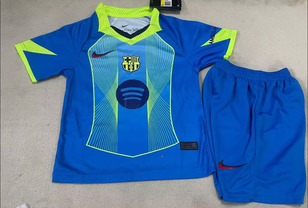 25-26 Barcelona Special Edition Dark Blue Jersey - Kids Kit