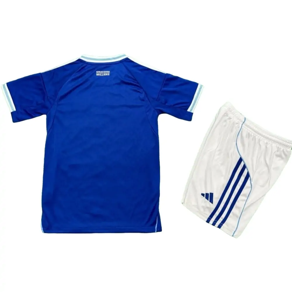 2025-26 Strasbourg Home Kit - Short Sleeve Children's suit Fans Edition