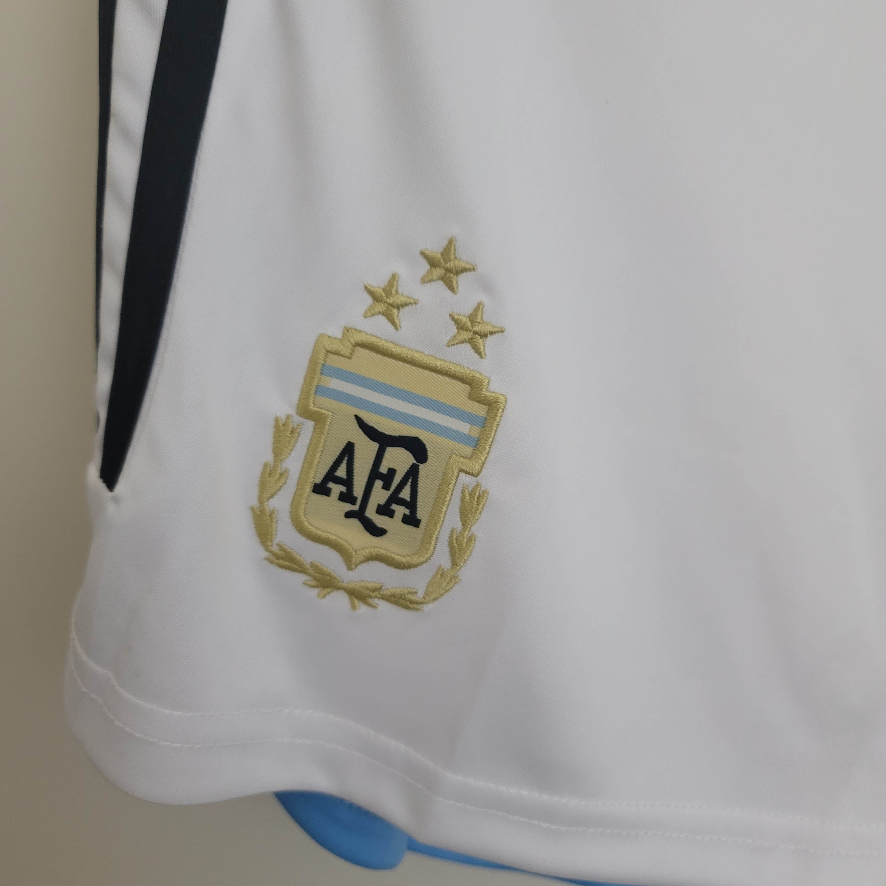 2022 FIFA World Cup Argentina National Team Jersey Home Shorts White - Fans Edition