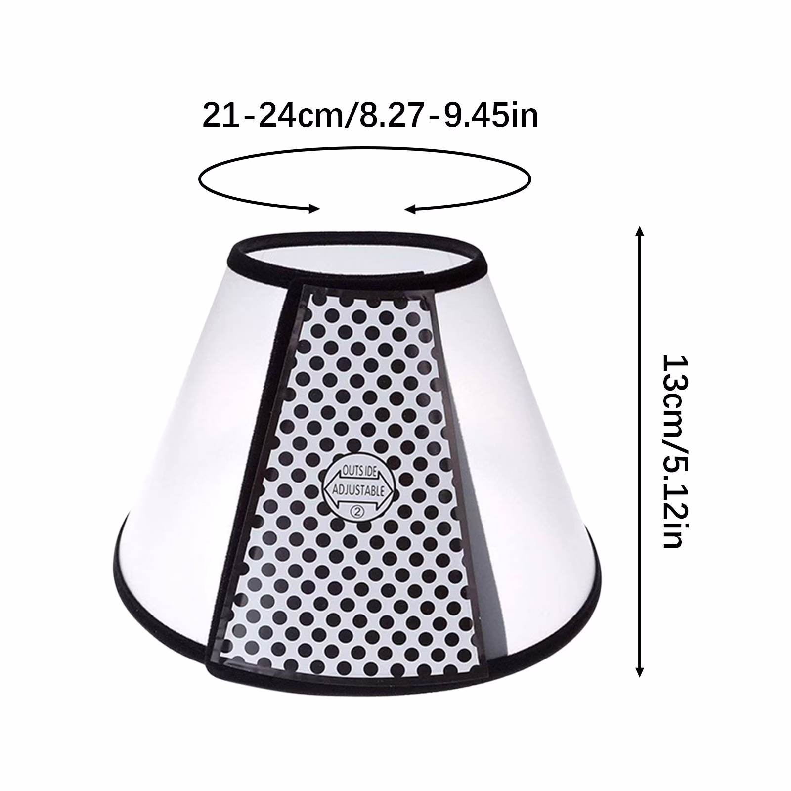 OAVQHLG3B Adjustable Recovery Pet Cone E-Collar for Cats Kittens Rabbits, Plastic Protective Collar Wound Healing Practical Neck Cover, Neck Girth