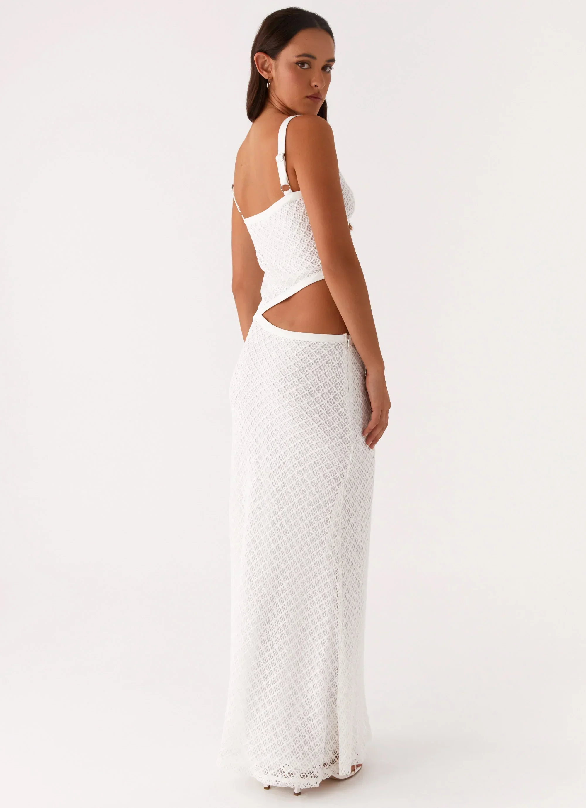 Jocelyn Maxi Dress - White Crochet