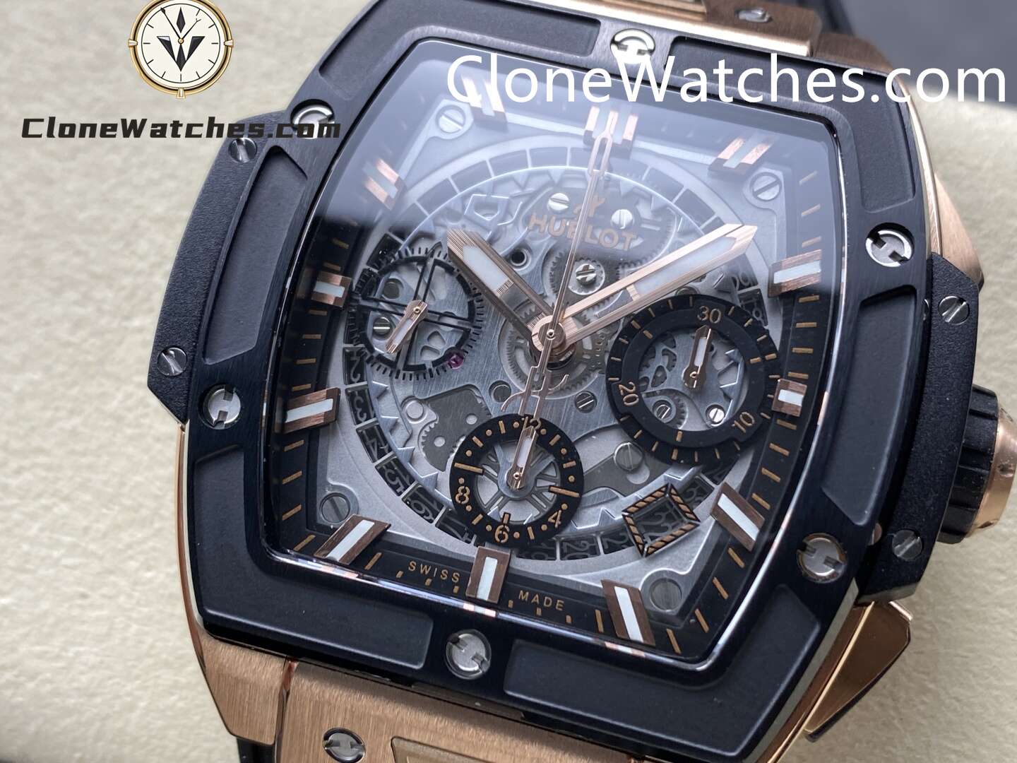 Hublot Super Clone Watches 1:1 Spirit of Big Bang King Gold Ceramic 42MM 642.OM.0180.RX