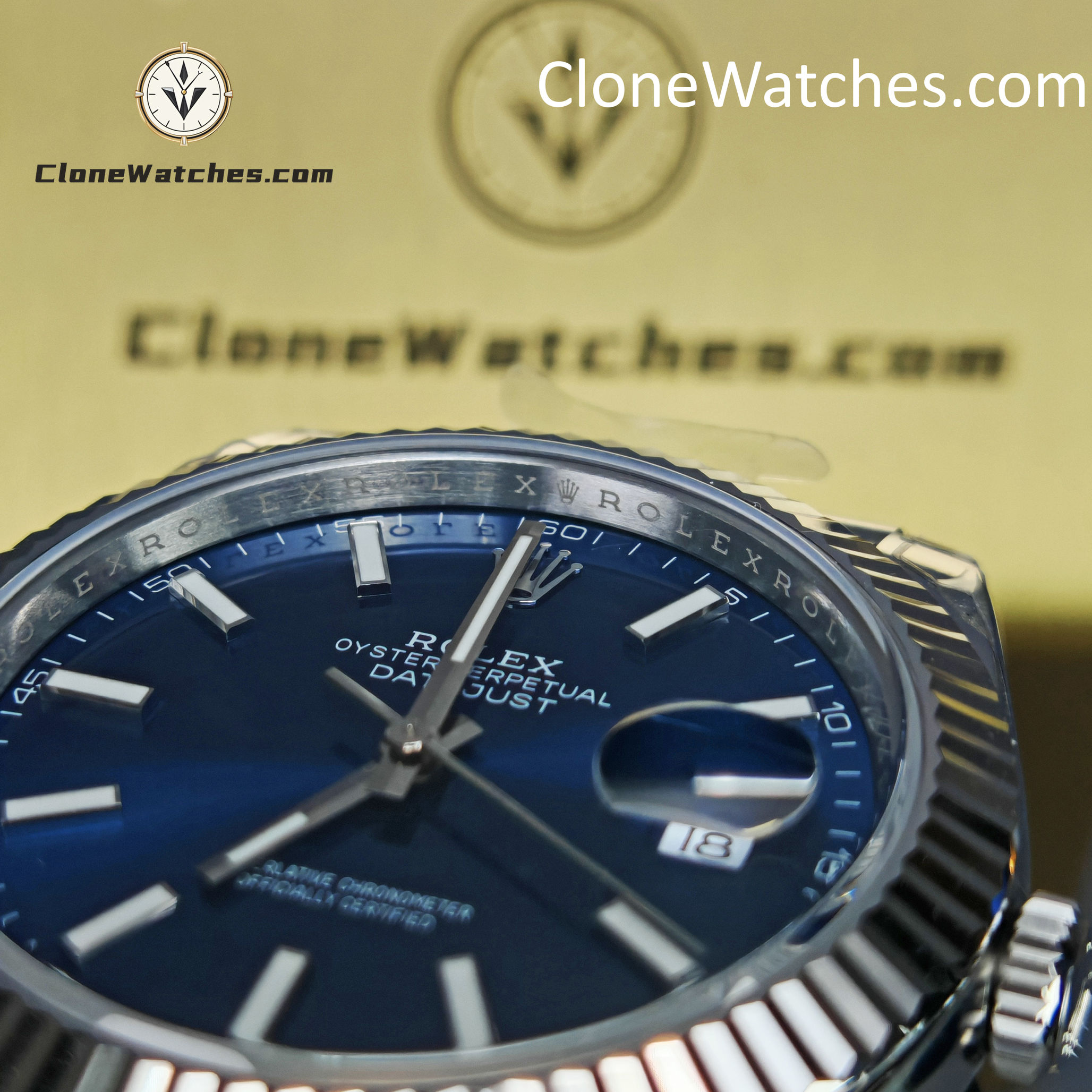 Rolex Super Clone Watches 1:1 DateJust Blue Dial M126334 Jubilee 41MM 3235 Movement