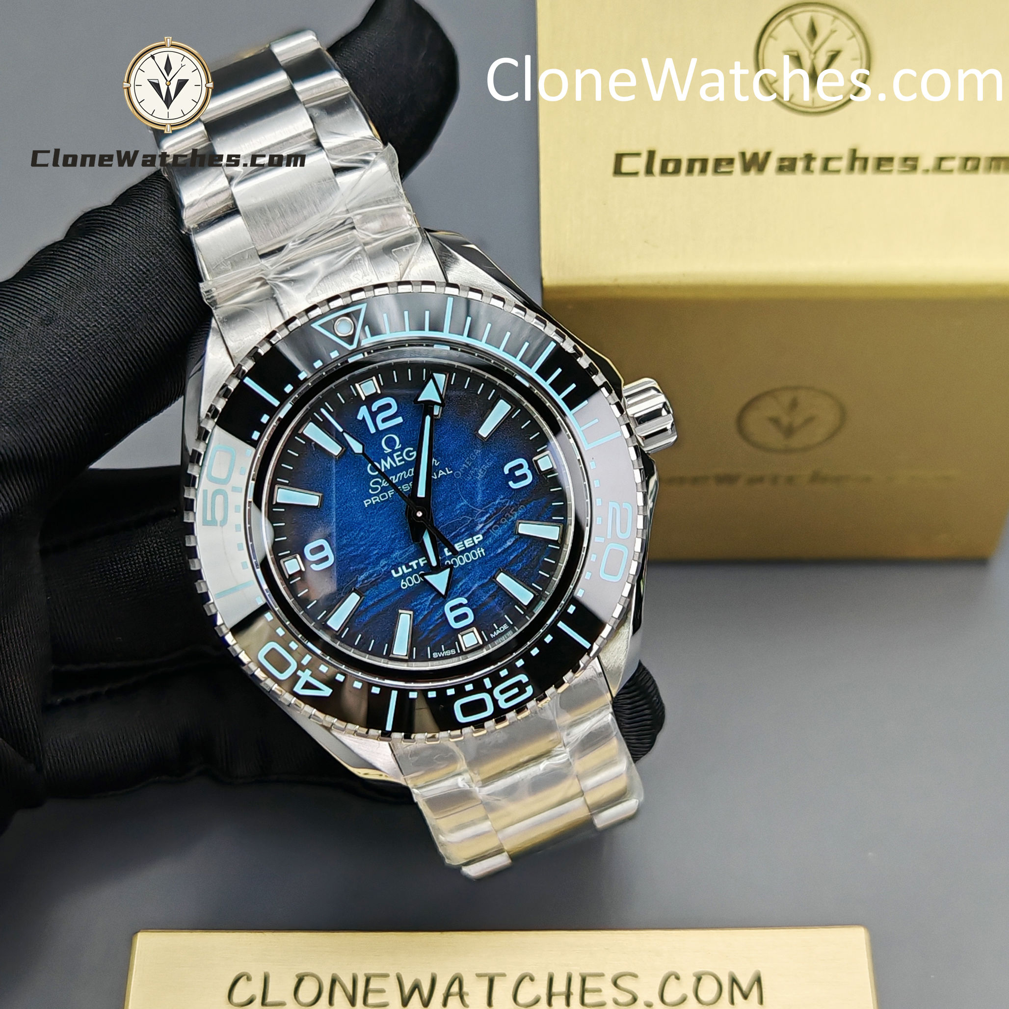 OMEGA Super Clone Watches 1:1 Seamaster Planet Ocean 6000M 215.30.46.21.03.002 45.5mm