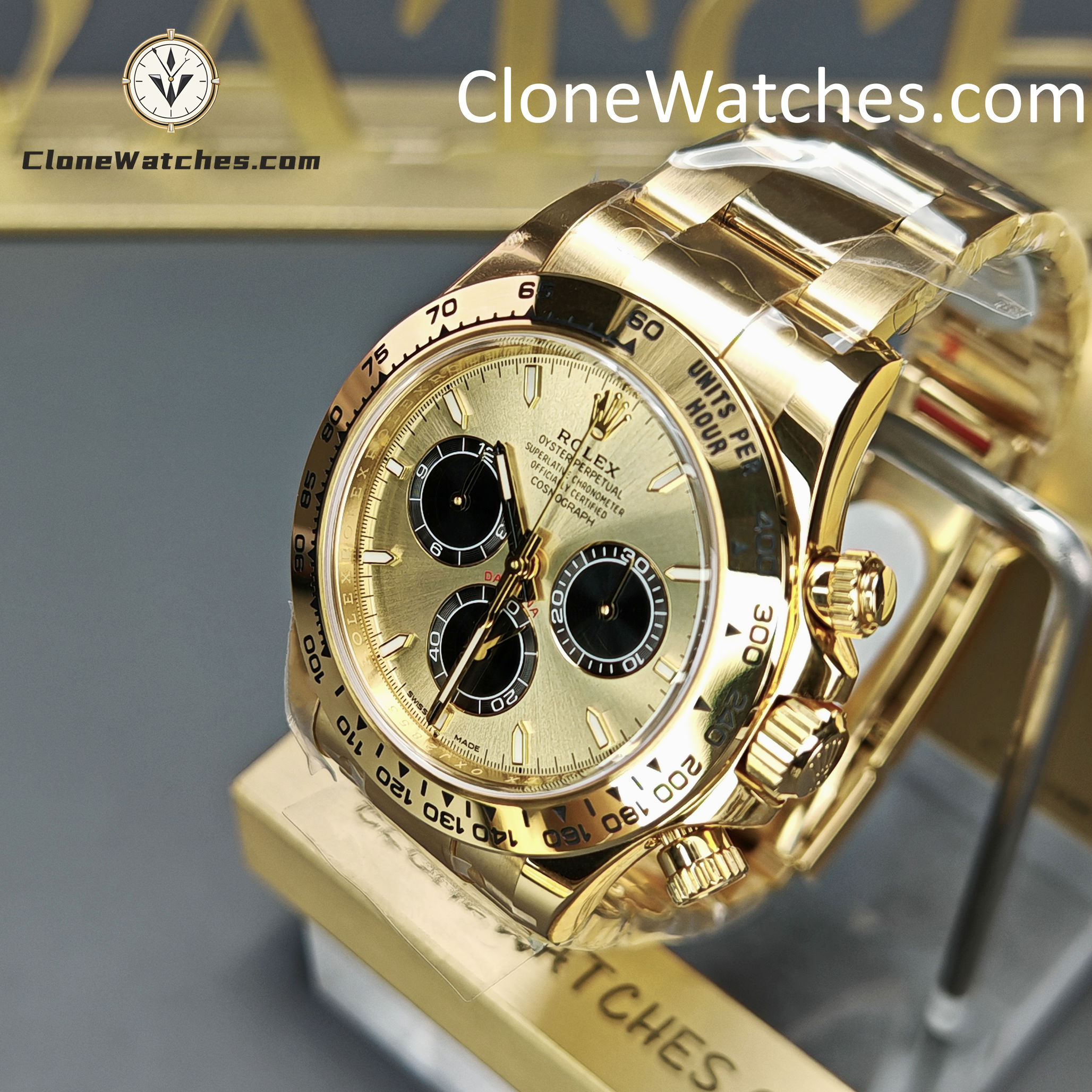 Rolex Super Clone Watches 1:1 Daytona 18K Gold M126508-0006 4131 Movement