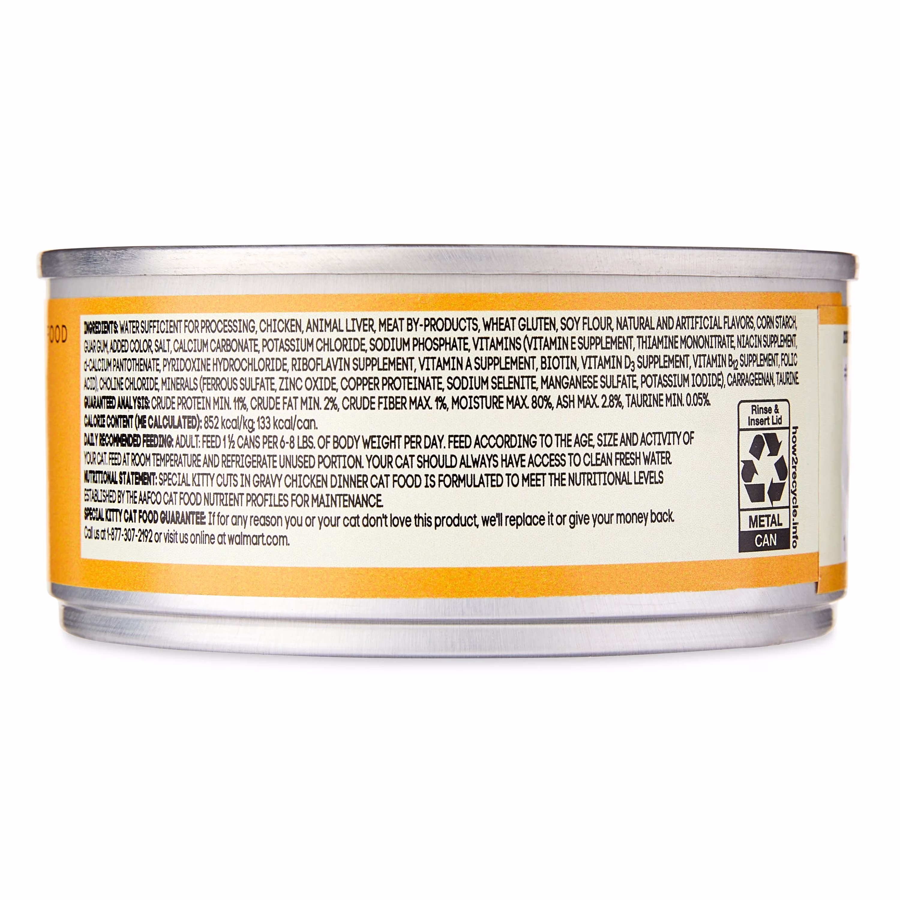 Special Kitty Chicken Dinner Shreds in Gravy Wet Cat Food, 5.5 oz Can