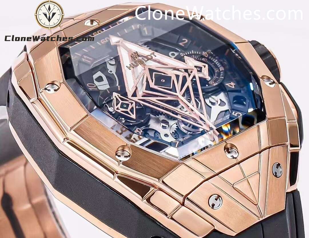 Hublot Super Clone Watches 1:1 Spirit of Big Bang Sang Bleu Rose Gold Blue 648.OX.0151.RX.MXM24