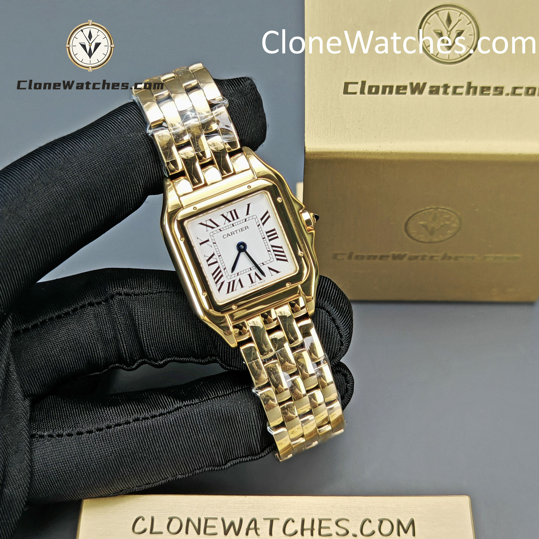 Cartier Super Clone Watches 1:1 PANTHÈRE DE CARTIER White Dial 27mm x37mm WGPN0009