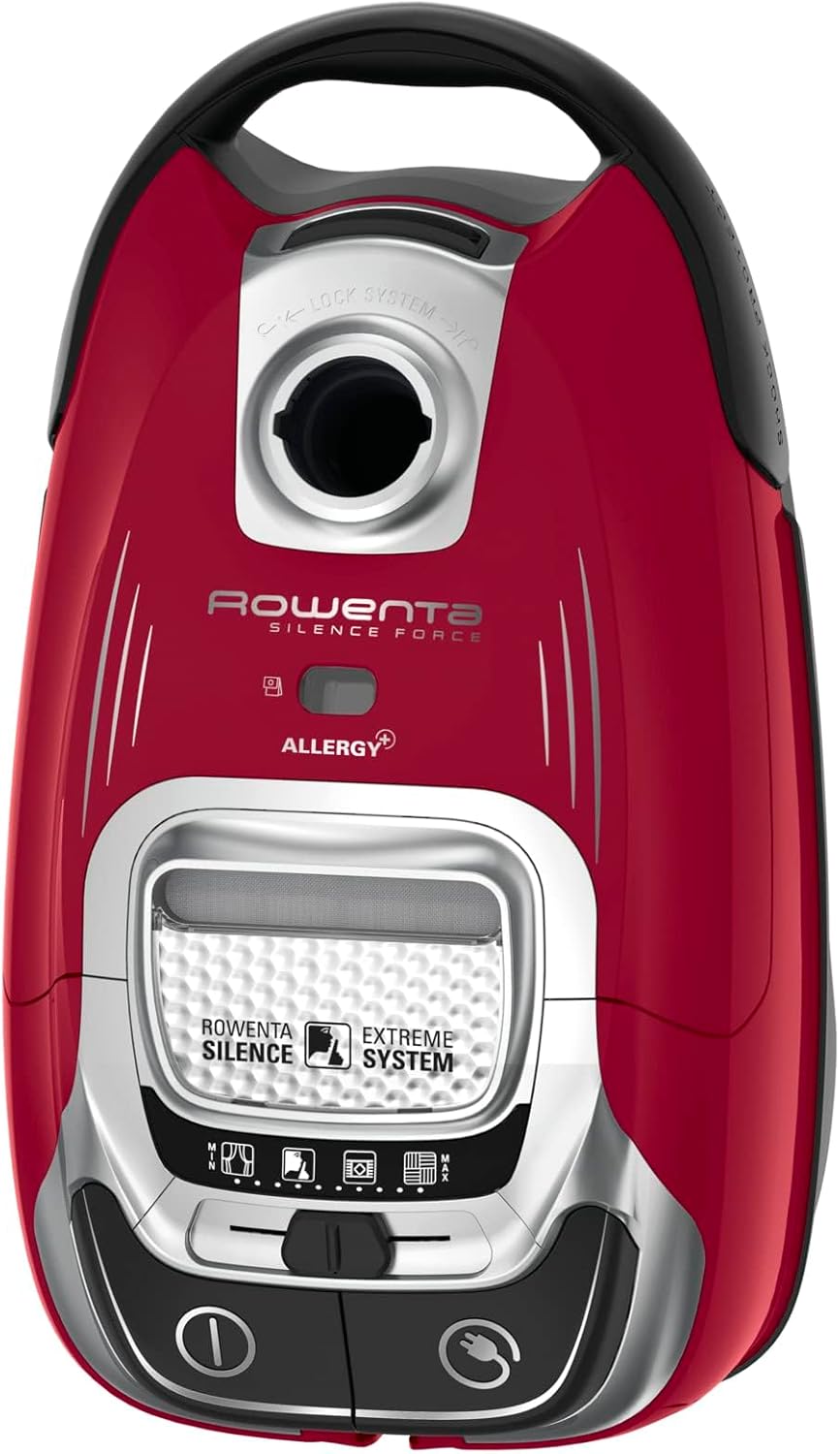 Aspirateur avec sac silencieux haute filtration 45 L accessoires poils animaux Silence Force rouge