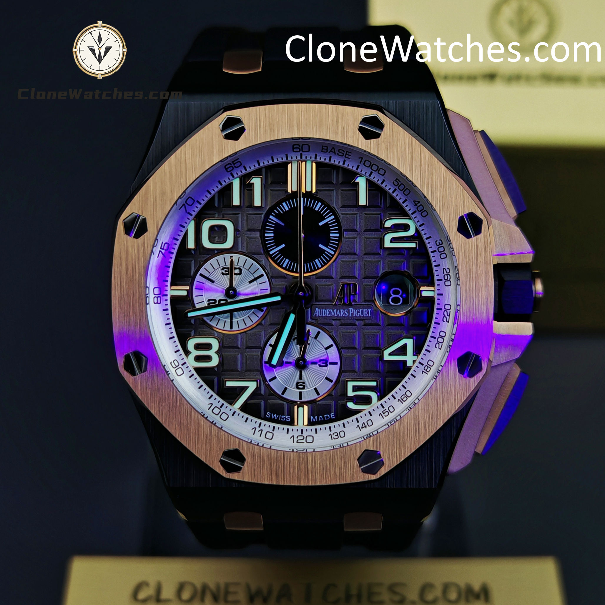 Audemars Piguet Super Clone Watches 1:1 Royal Oak Offshore Chronograph Rose Gold 26405NR 44MM