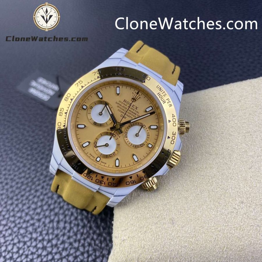 Modified Super Clone Watches 1:1 DiW Rolex Daytona Carbon Fiber GOLDEN ESSENCE