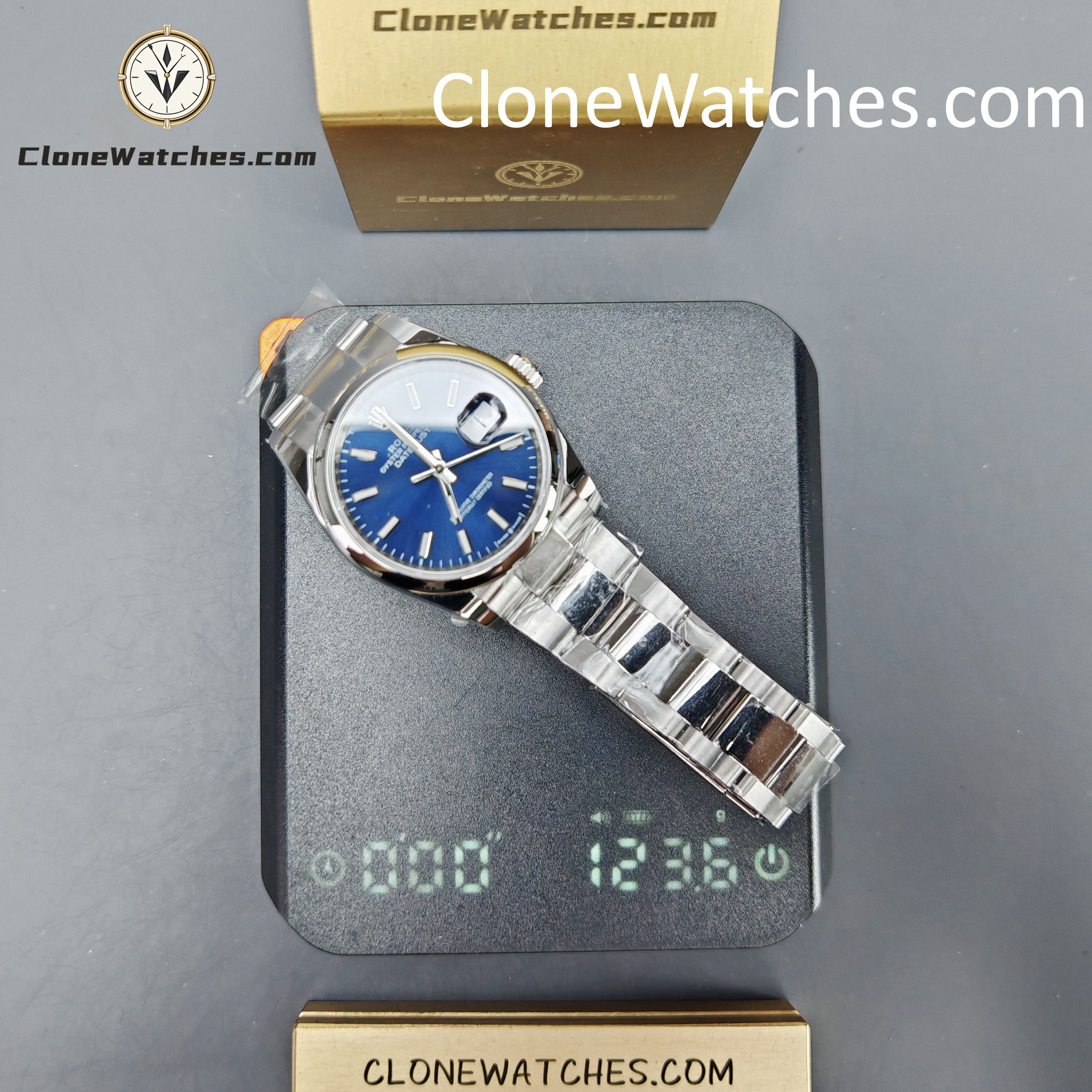 Rolex Super Clone Watches 1:1 DateJust Blue Dial m126200-0006 Oyster 36MM 3235 Movement
