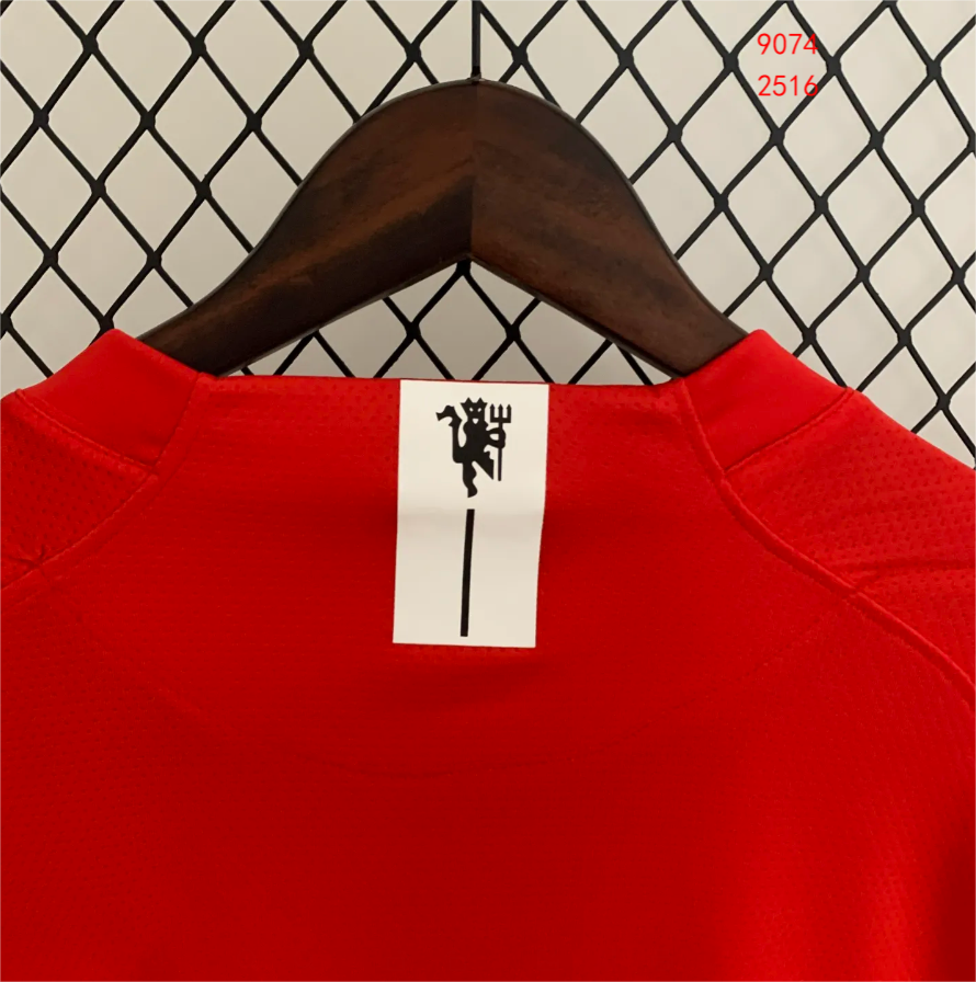 2007/08 Retro Long Sleeve Manchester United Home Jersey Champions League Edition-Fans