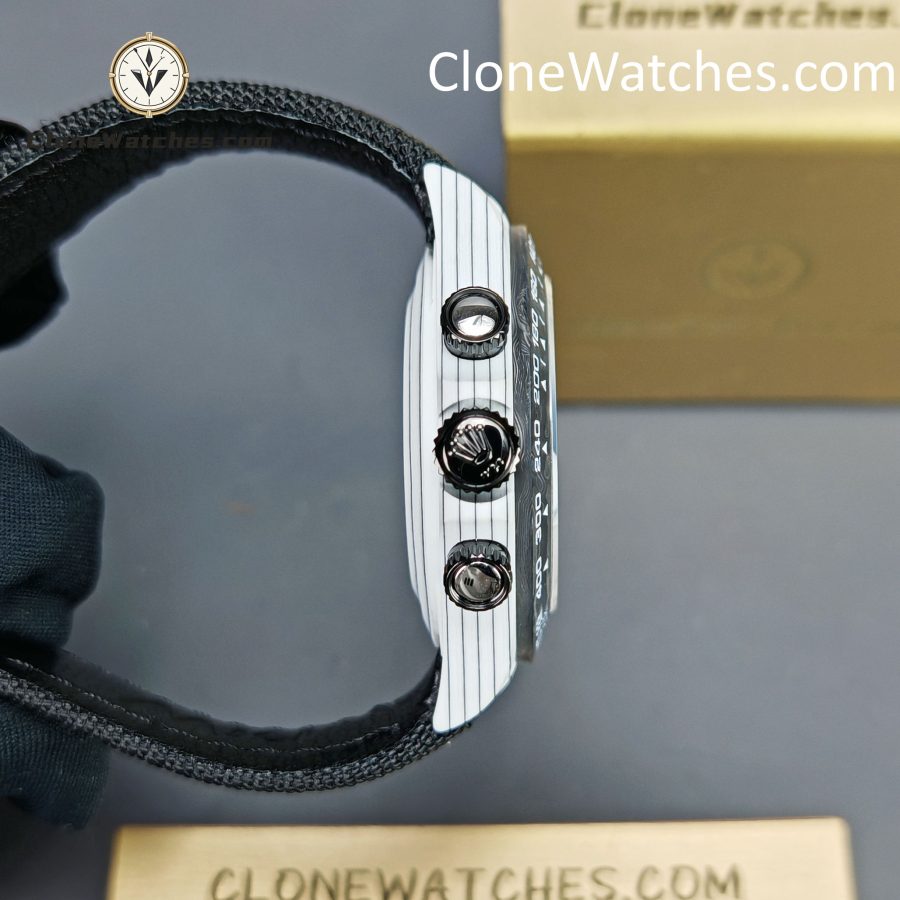 Modified Super Clone Watches 1:1 DiW Rolex Daytona In White Quartz Fiber “IRBIS V2”