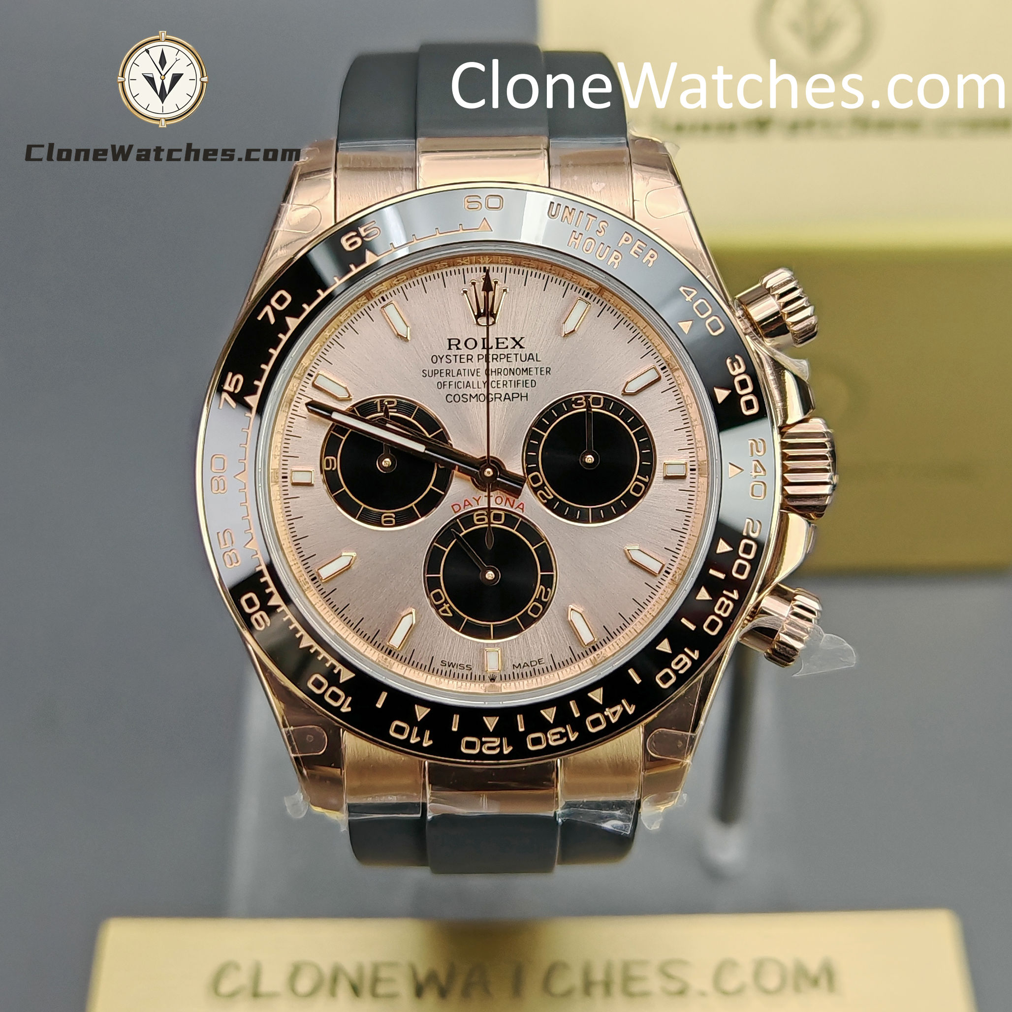 Rolex Super Clone Watches 1:1 Daytona Rose Gold M126515ln-0006 4131 Movement