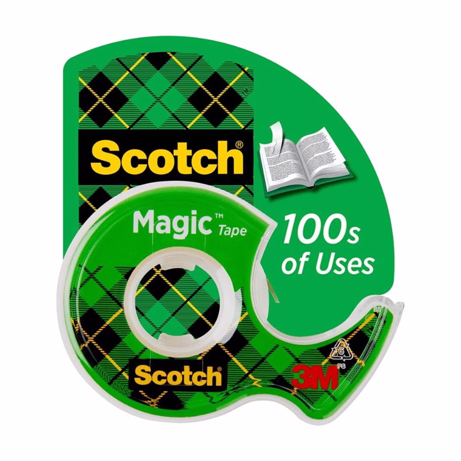 Scotch Magic Tape Dispenser, Clear, 3/4