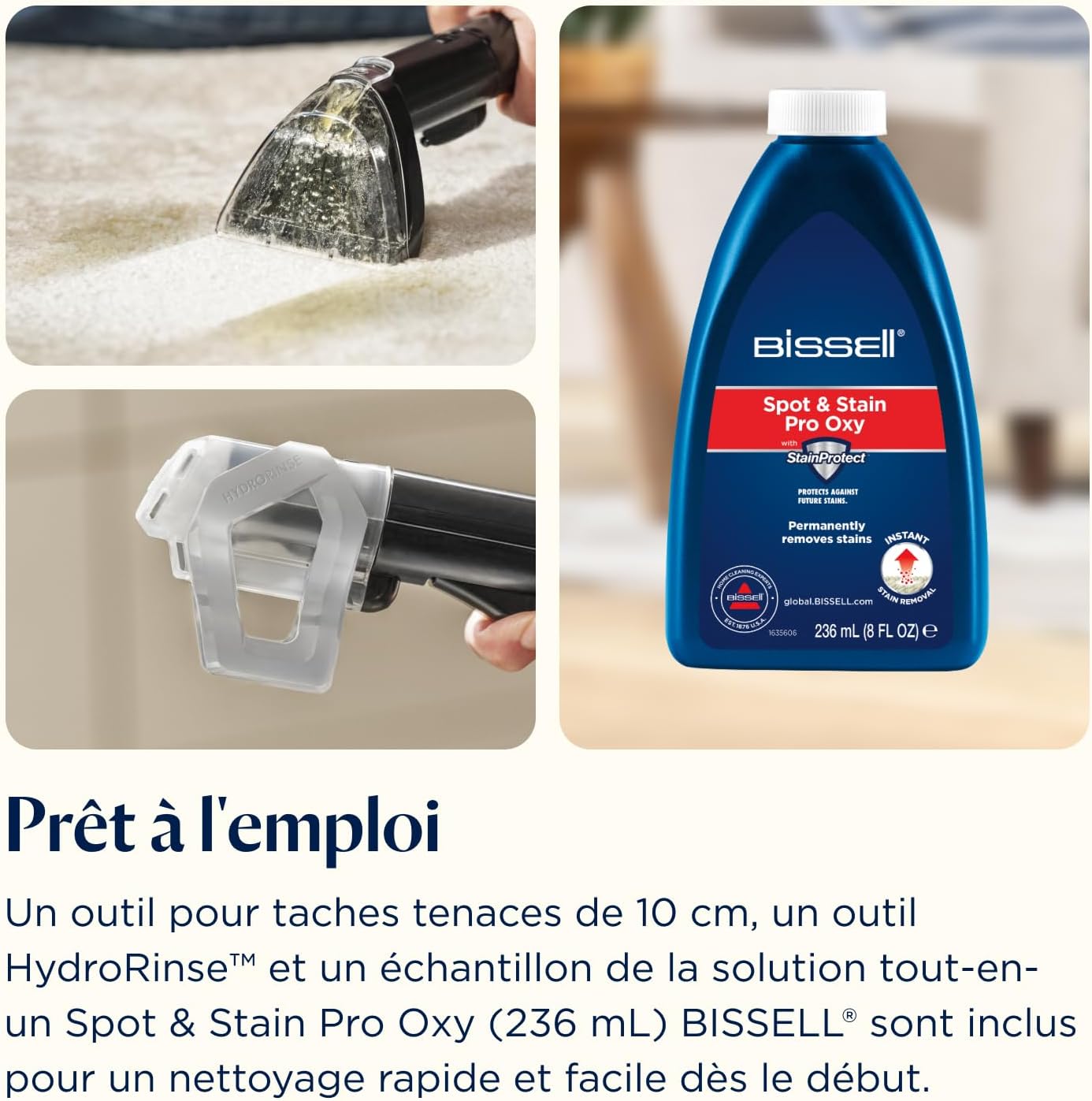 Shampouineuse canapé 1125 W triple nettoyage taches tenaces