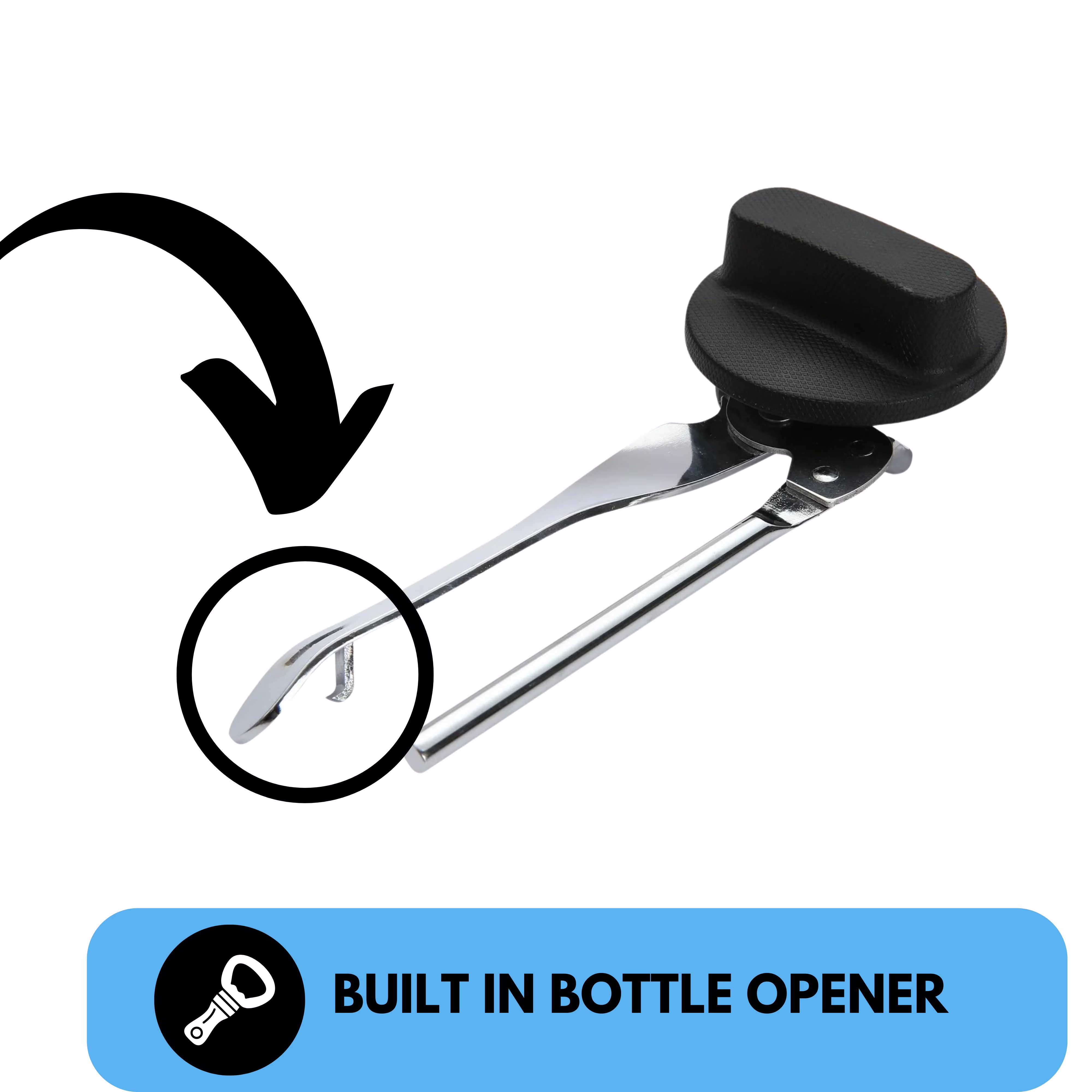 (10 pack) Mainstays Stainless Steel Can Opener, Black