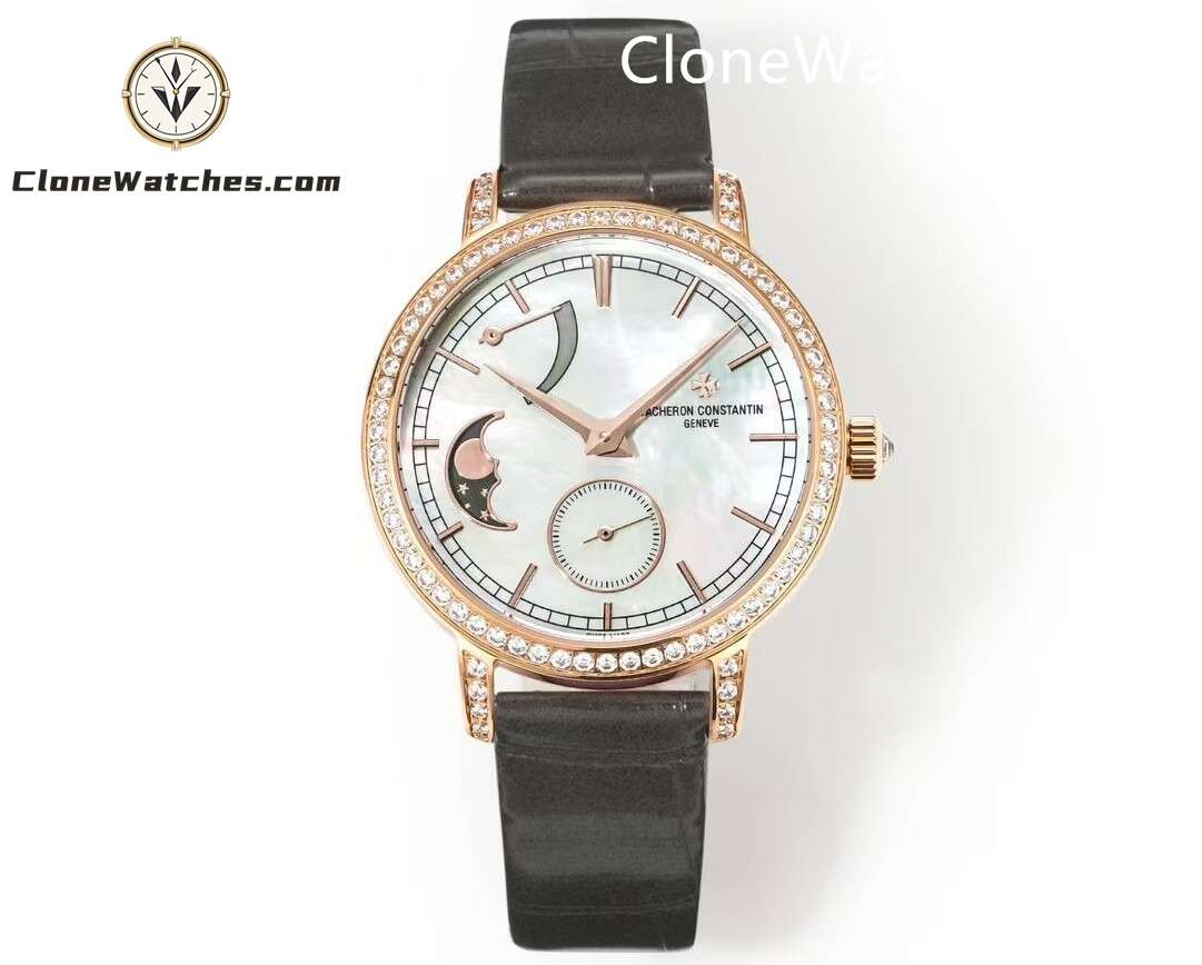 Vacheron Constantin Super Clone Watches 1:1 Traditionnelle Moon Phase 83570/000R-9915 White Dial