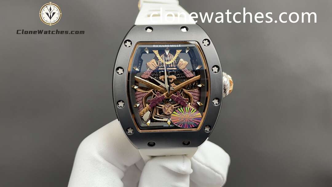 Richard Mille Super Clone Watches 1:1 RM 47 Tourbillon White Strap