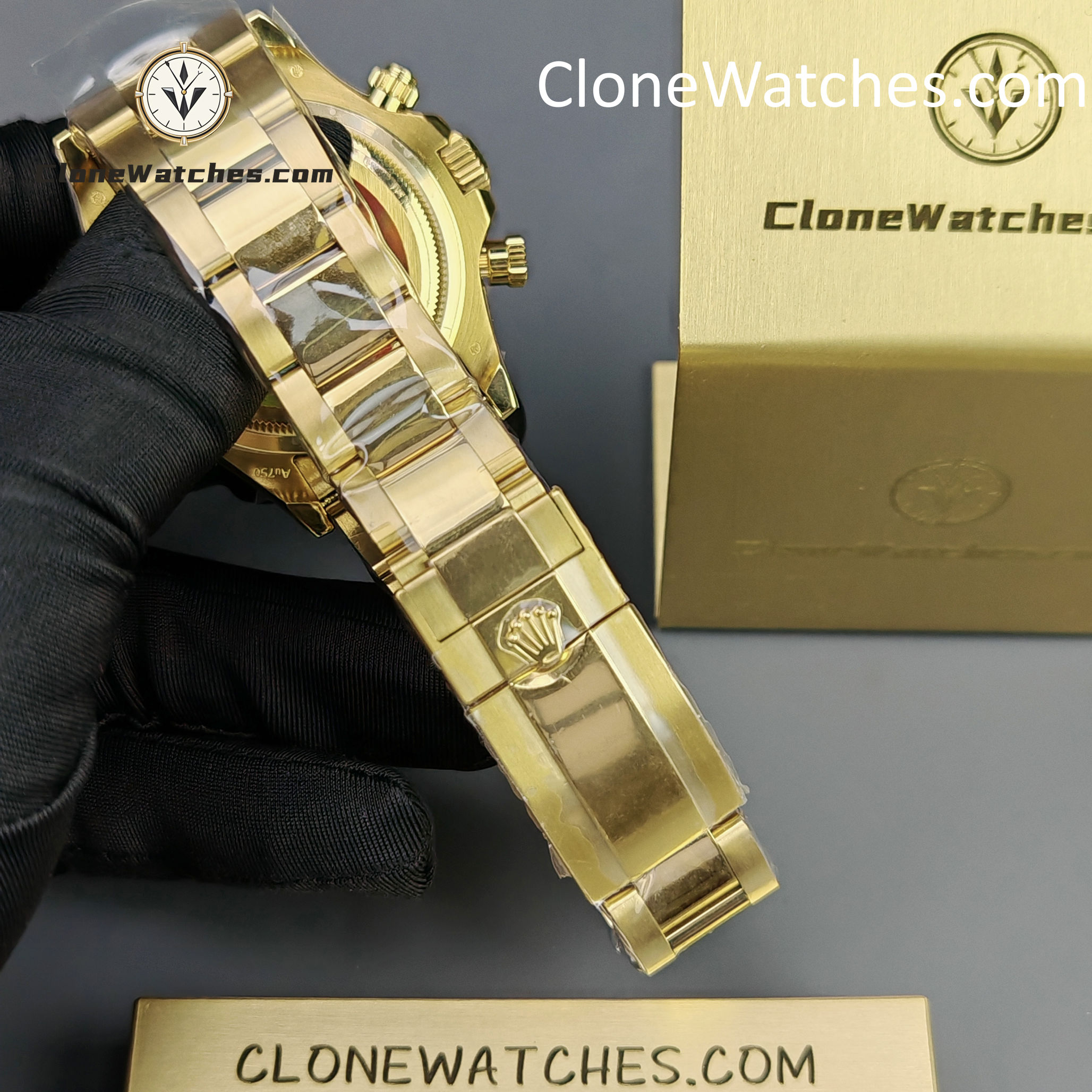 Rolex Super Clone Watches 1:1 Daytona 18K Yellow Gold Plating M126508-0008 4131 Movement