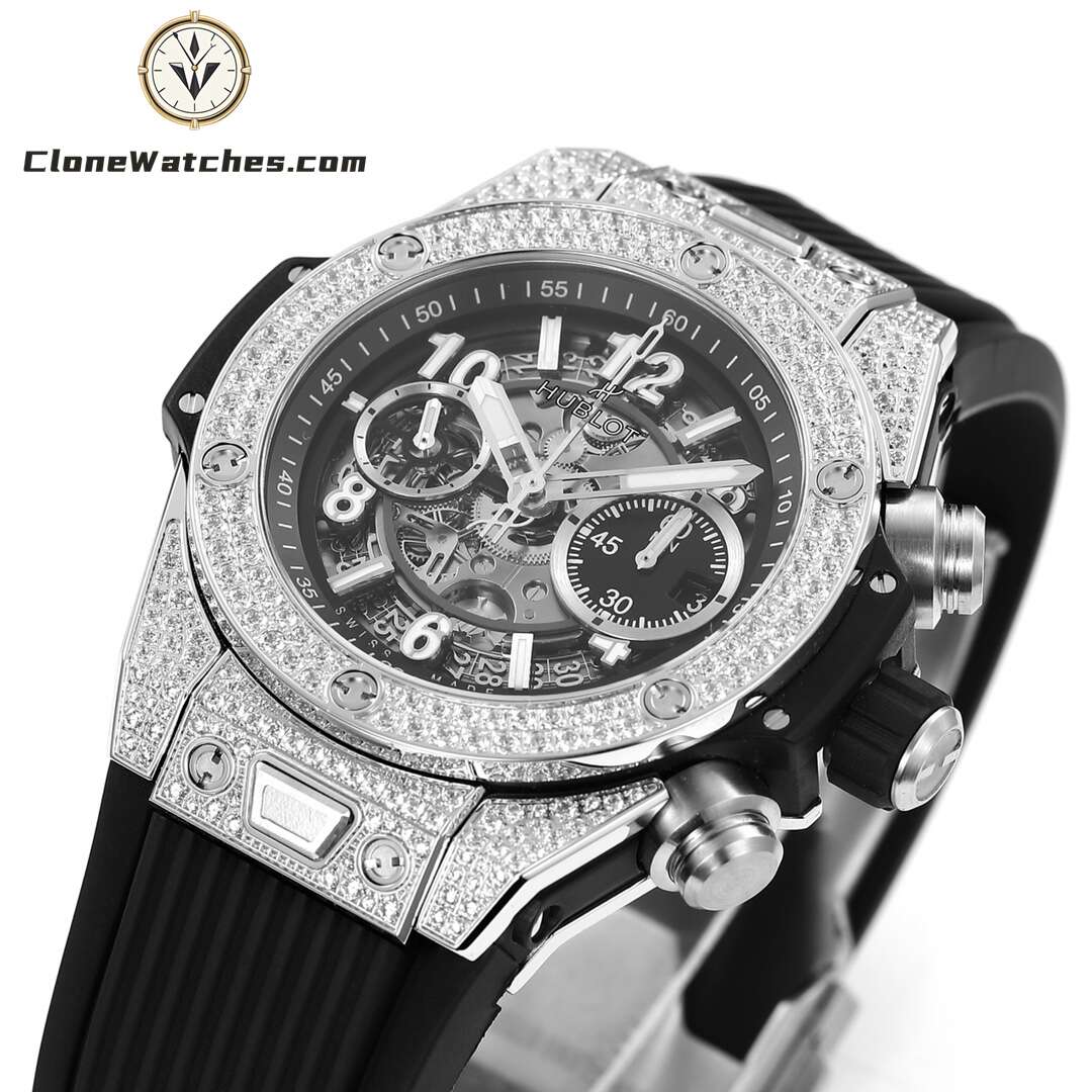 Hublot Super Clone Watches 1:1 Big Bang Unico Titanium Pavé 42mm 441.NX.1171.RX.1704