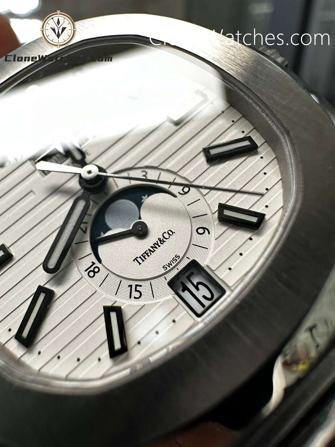 Patek Philippe Super Clone Watches 1:1 Nautilus Tiffany & Co 5726 Annual Calendar White Dial