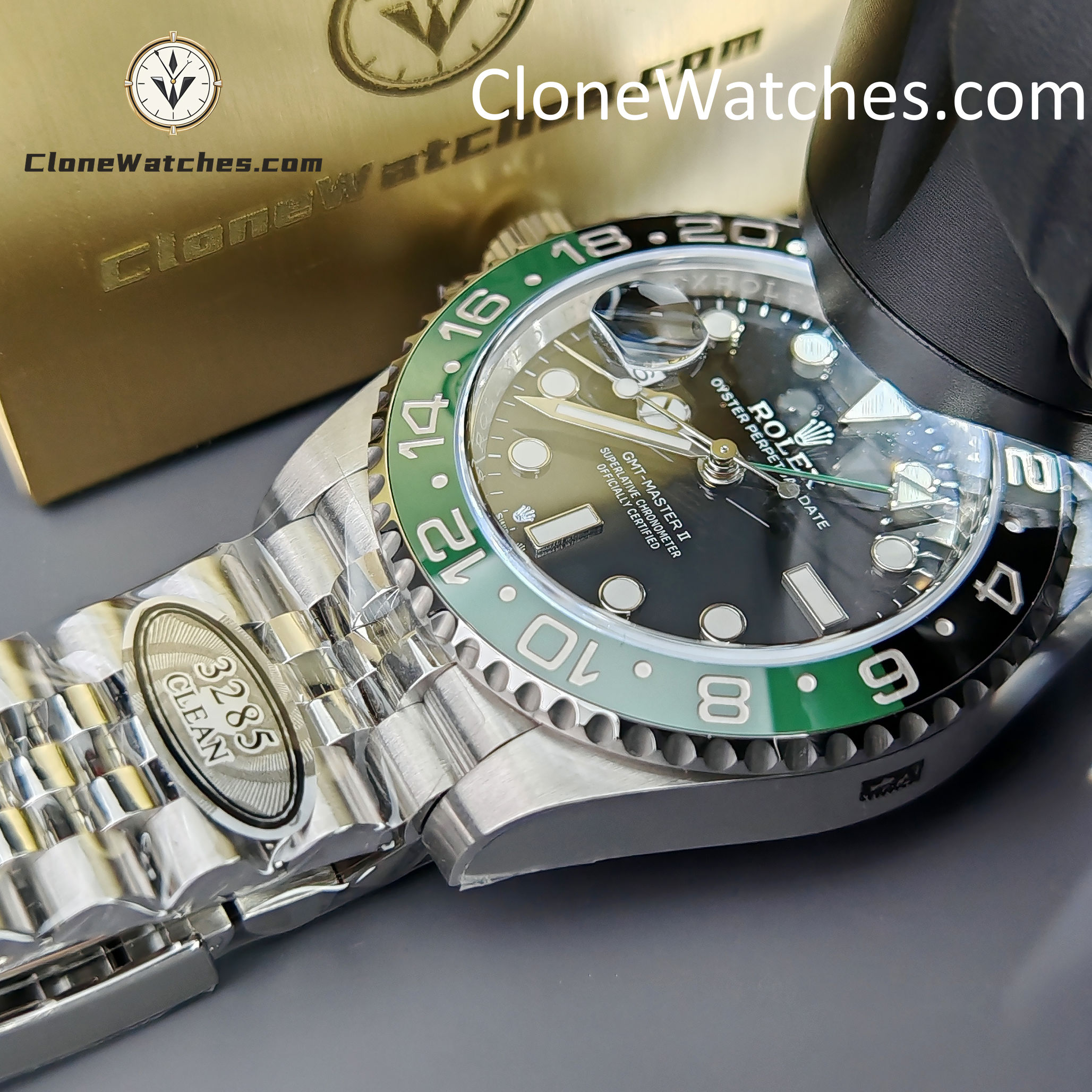Rolex Super Clone Watches 1:1 Sprite GMT Master II m126720vtnr-0002 Jubilee 3285 Movement
