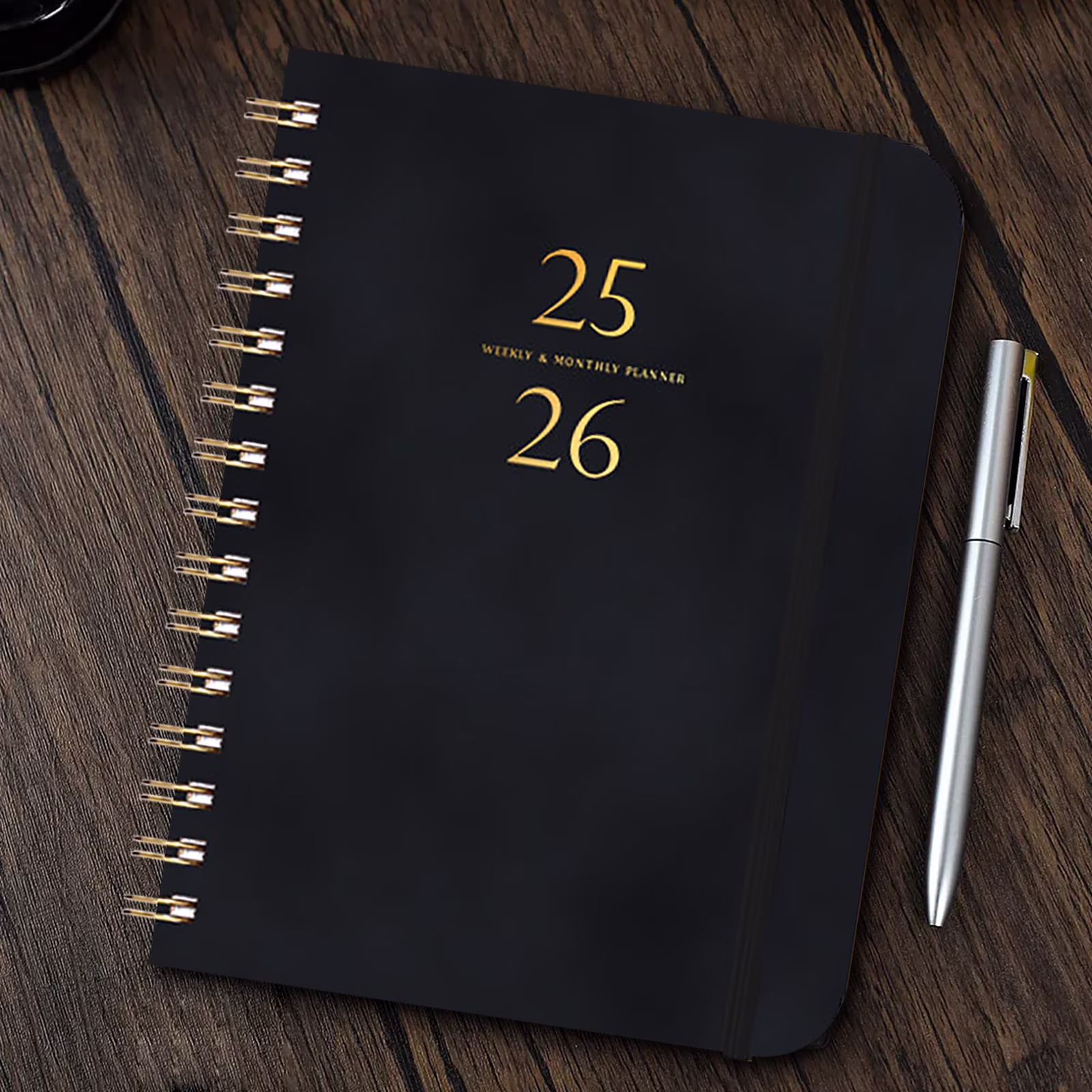 Xuniizn Academic Planner 2025-2026, Daily, Weekly & Monthly Planner, Journaling Notebooks for Work, Spiral Notebook, Twin-Wire Binding Day and Weekly Agenda for Work, Daily Planner