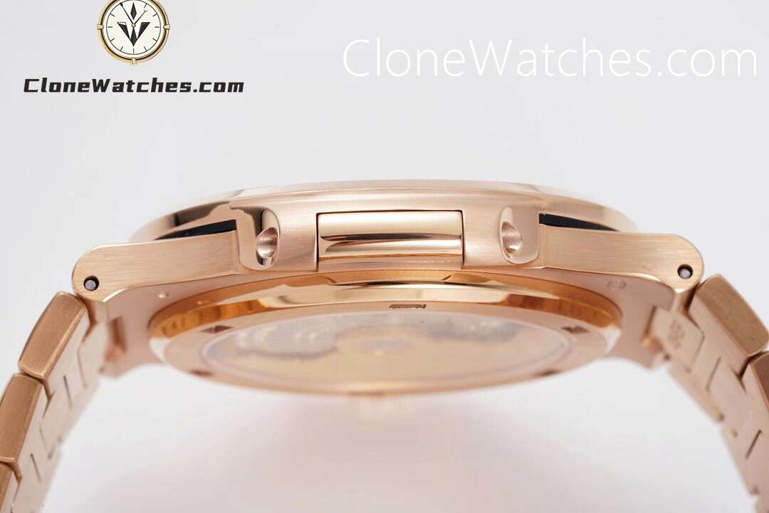 Patek Philippe Super Clone Watches 1:1 Nautilus 5711 Roles Gold Brown Dial Diamond Ladies Watch
