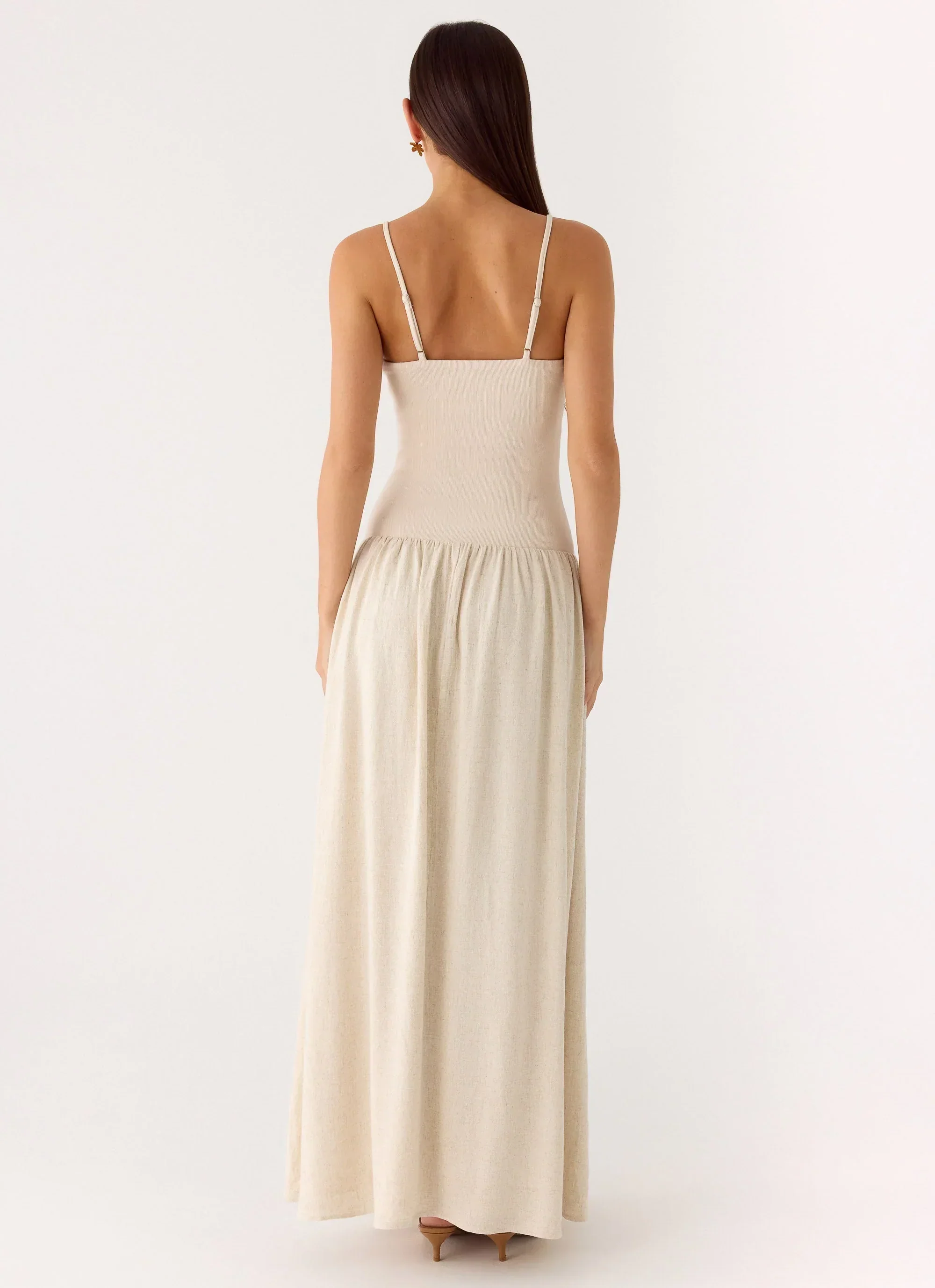 Ali Linen Maxi Dress - Oatmeal