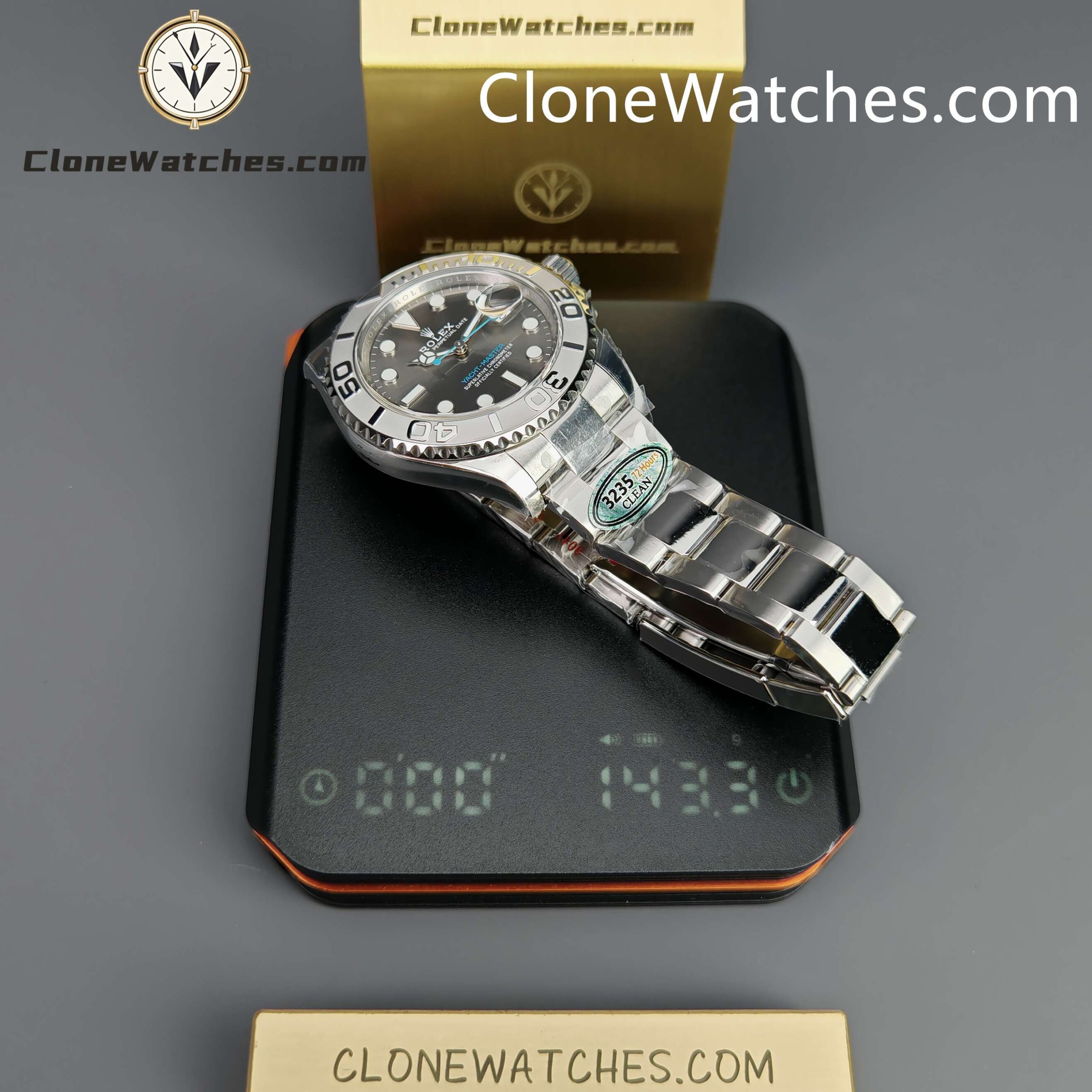 Rolex Super Clone Watches 1:1 Yacht Master Rhodium White Dial M126622-0001 3235 Movement