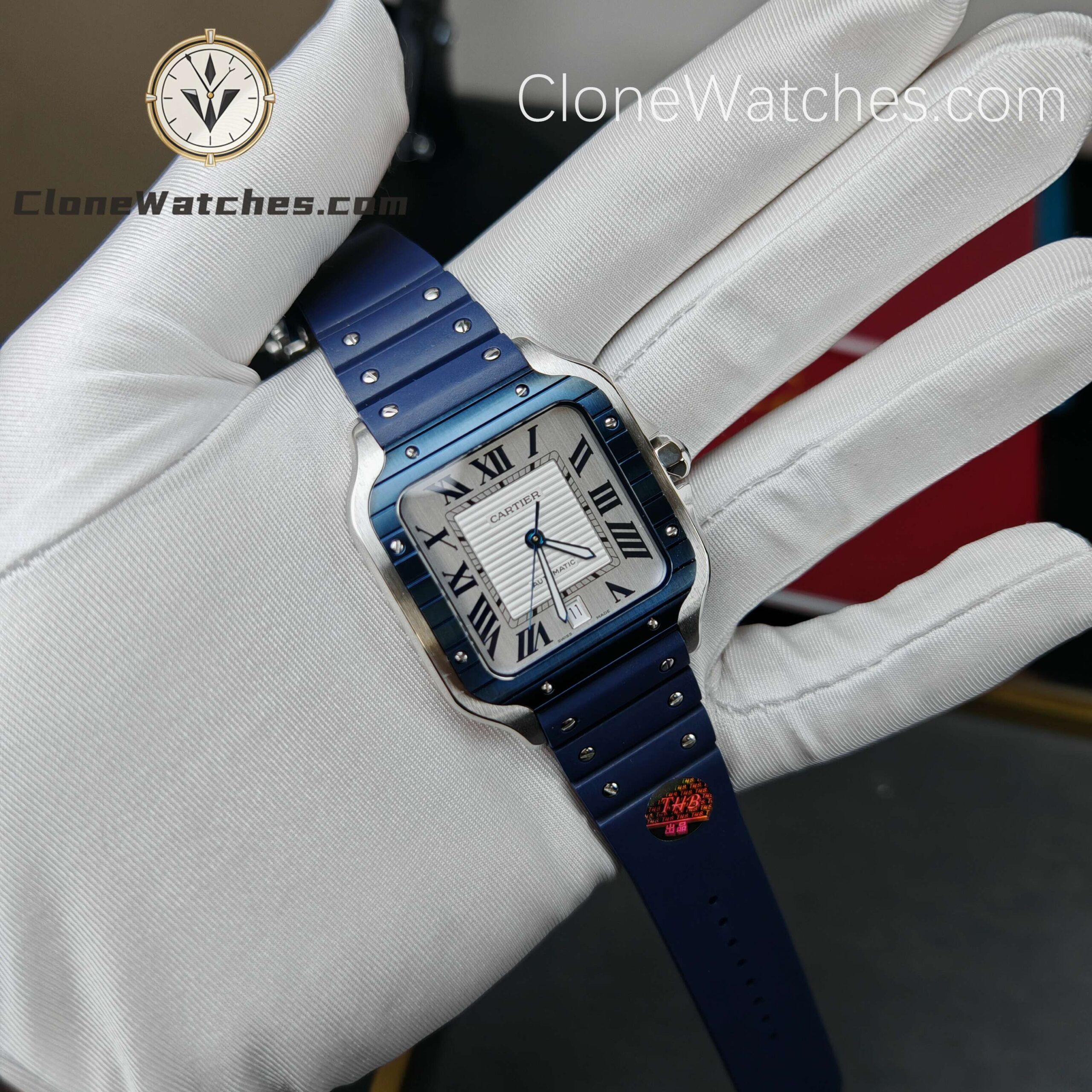 Cartier Super Clone Watches 1:1 L-SANTOS DE CARTIER White Dial 39.8MM WSSA0047