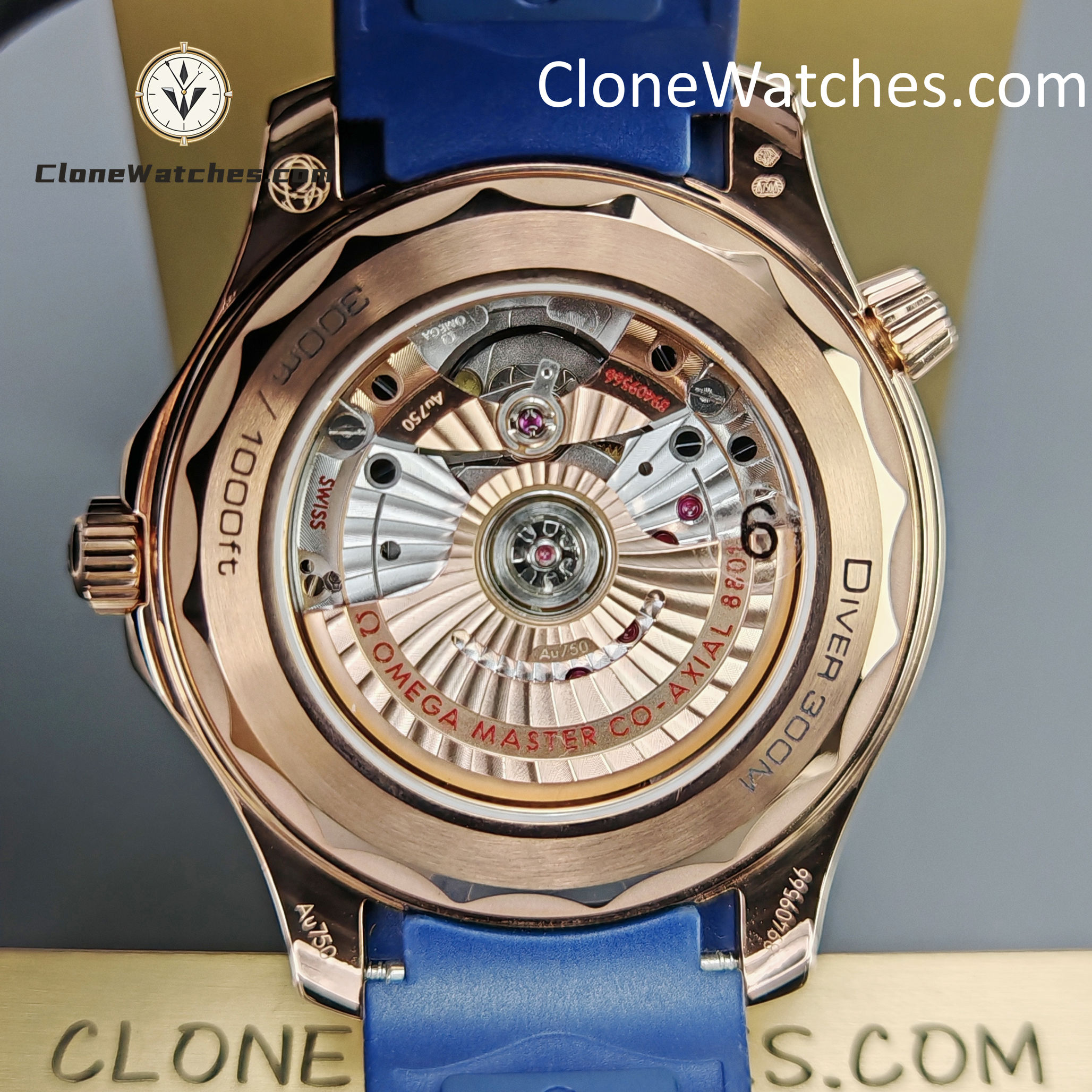 OMEGA Super Clone Watches 1:1 Seamaster Diver 300M Rose Gold 210.62.42.20.03.001 42MM