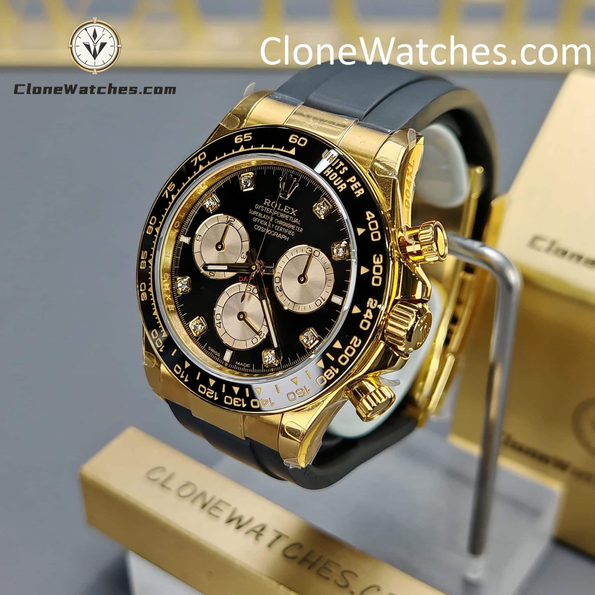 Rolex Super Clone Watches 1:1 Daytona 18k Gold M126518ln-0006 4131 Movement