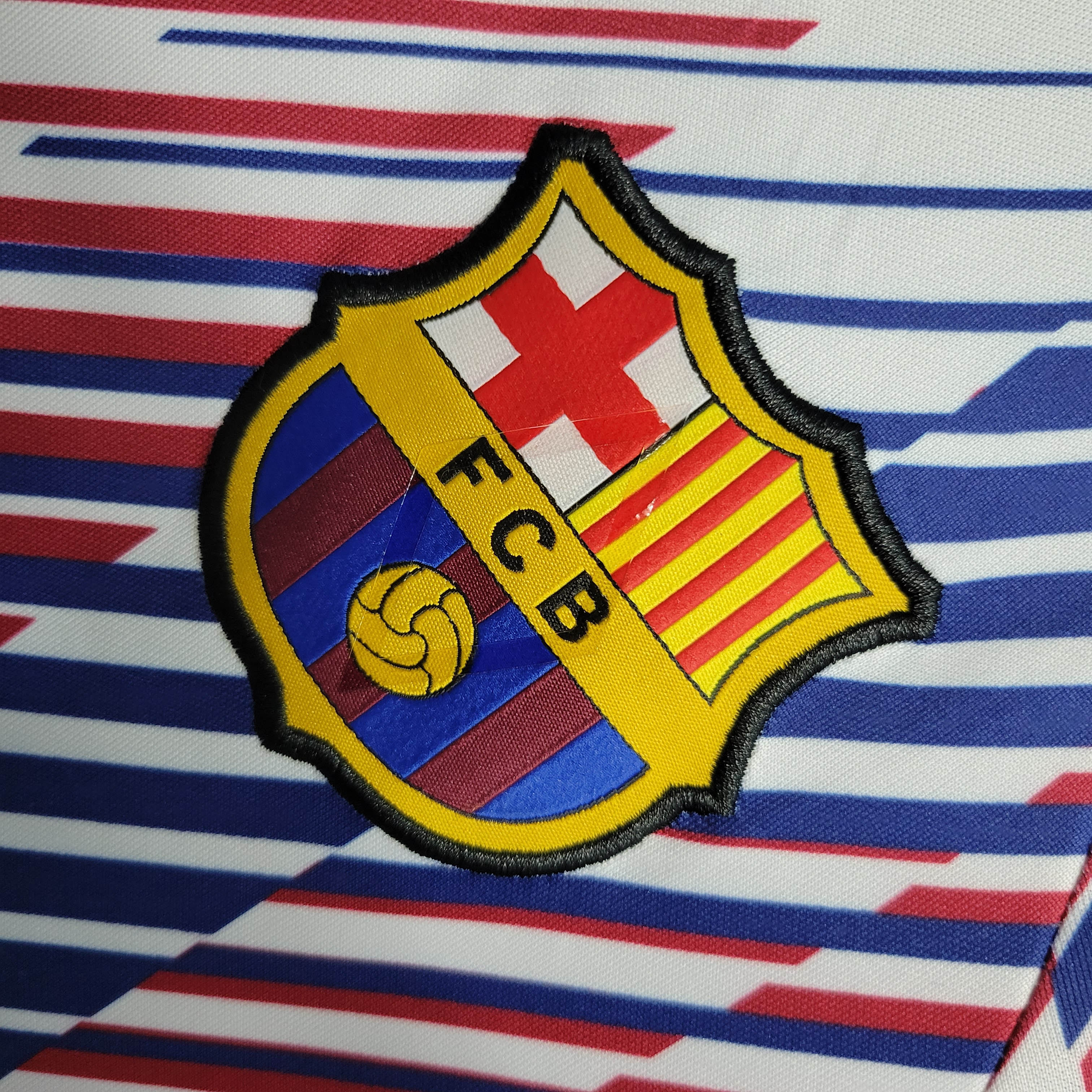 2023/2024 Barcelona Training Wear Red White Blue Jersey - Fans Edition