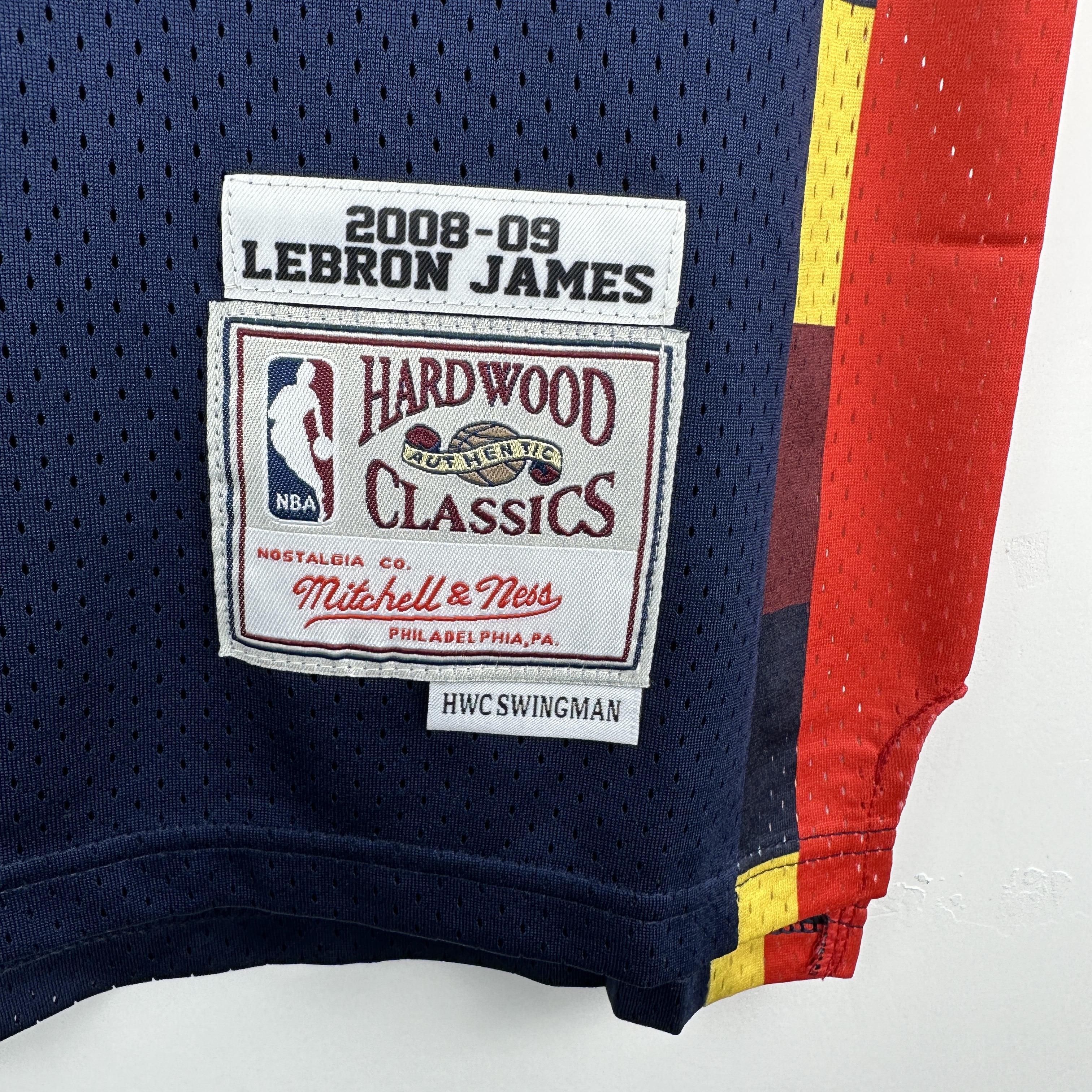 Embroidered MN Retro Jersey Cavaliers 08/09 Season Navy Blue No. 23 James