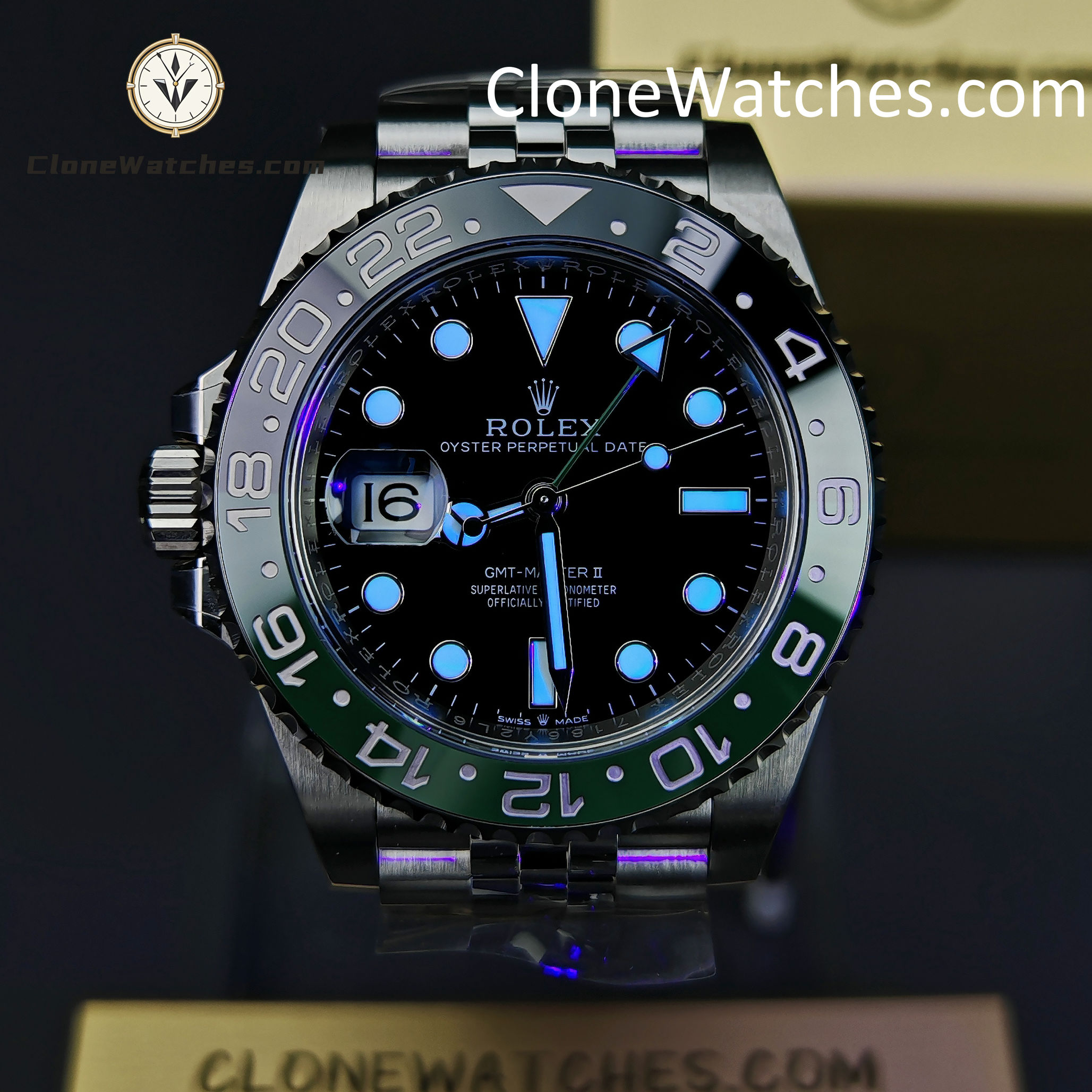 Rolex Super Clone Watches 1:1 Sprite GMT Master II m126720vtnr-0002 Jubilee 3285 Movement