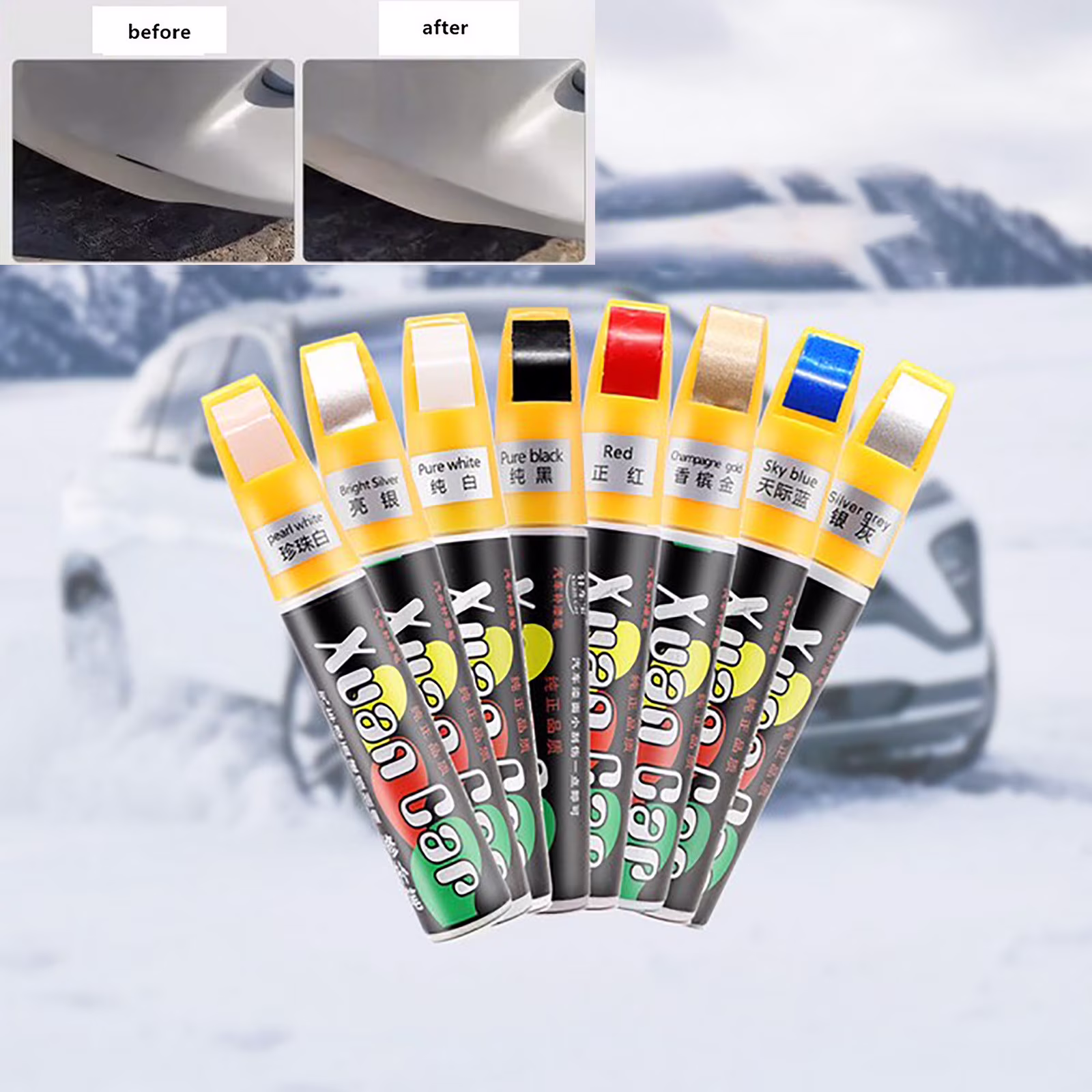 HCJKDU Touch Up Paint for Cars, Car Paint Scratch Repair Pen Car Paint Touch Up Pen Car Scratch Remover Quick and Easy Fix Auto Paint Chip Repair Auto Touch Up Paint for Scratch Repair Various Cars