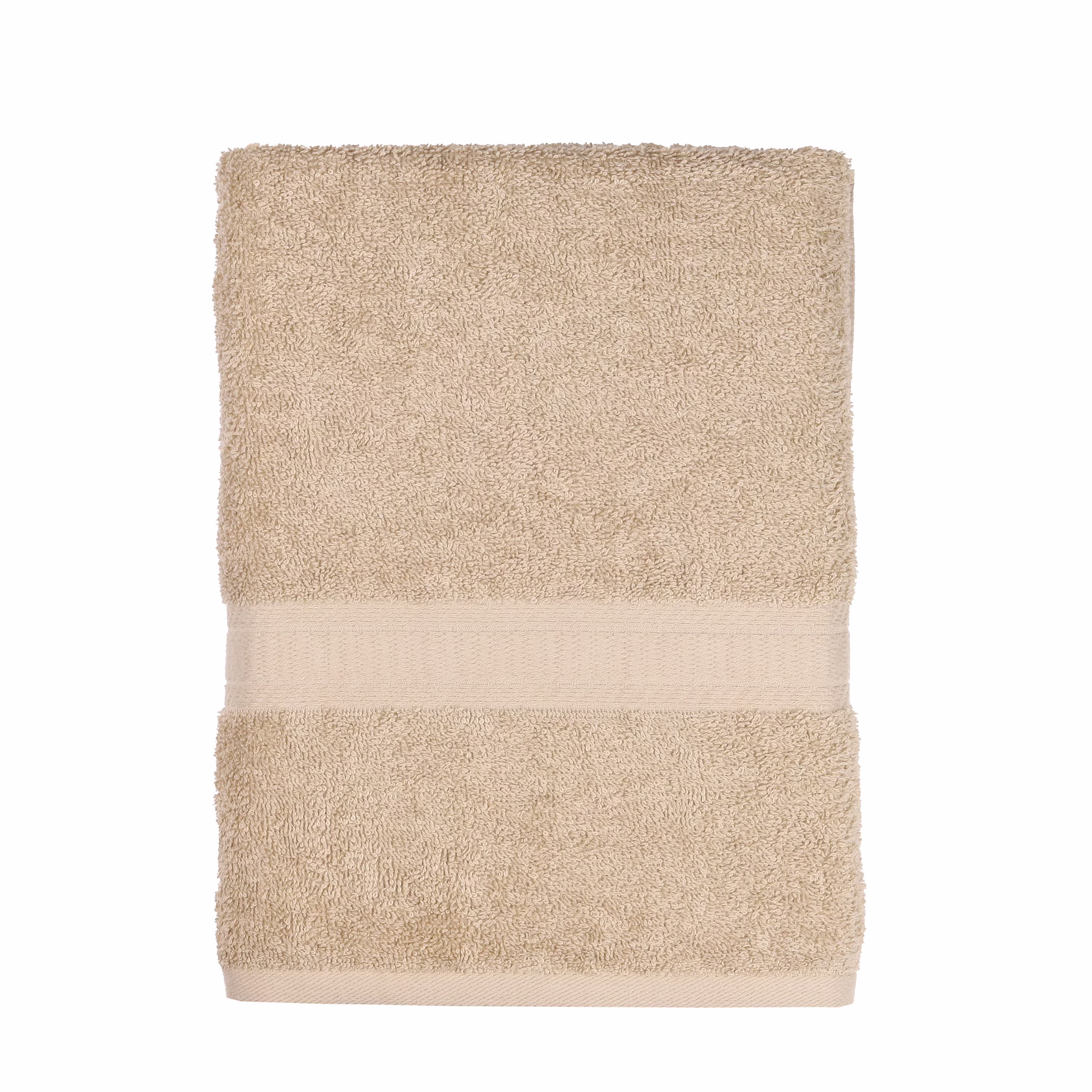 Mainstays Basic Bath Towel, 100% Cotton, Green