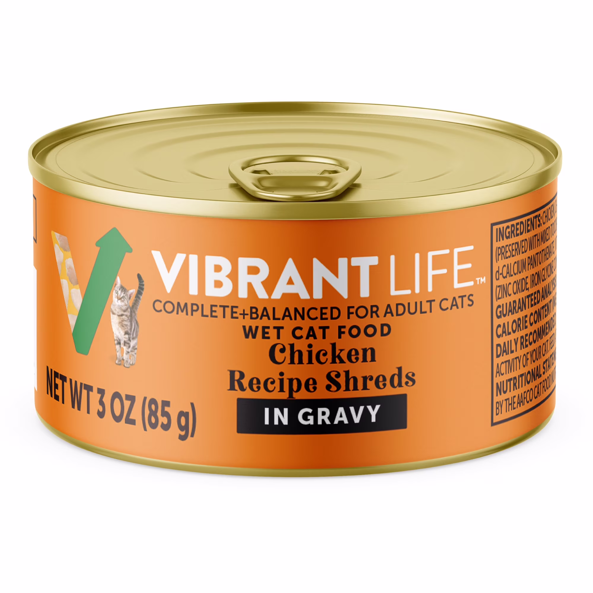 Vibrant Life Chicken Shreds Wet Cat Food, 3 oz Can