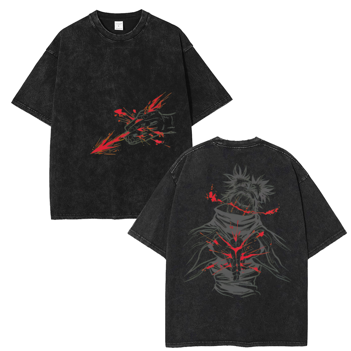 Jujutsu Kaisen Choso Blood Manipulation Vintage Wash Anime T-Shirt, Retro Streetwear, Anime Lover Gift