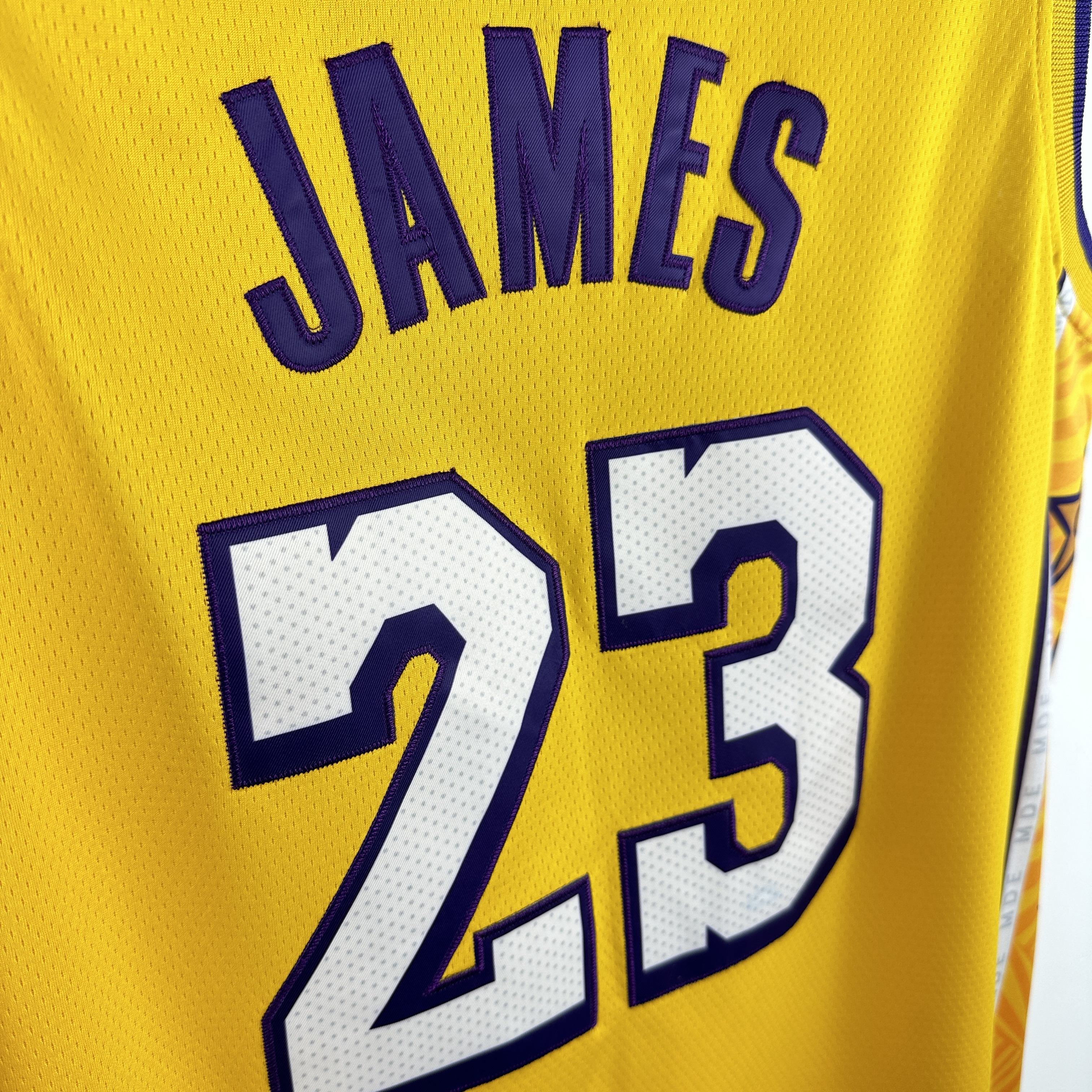 Embroidered Lakers with stars No. 23 James