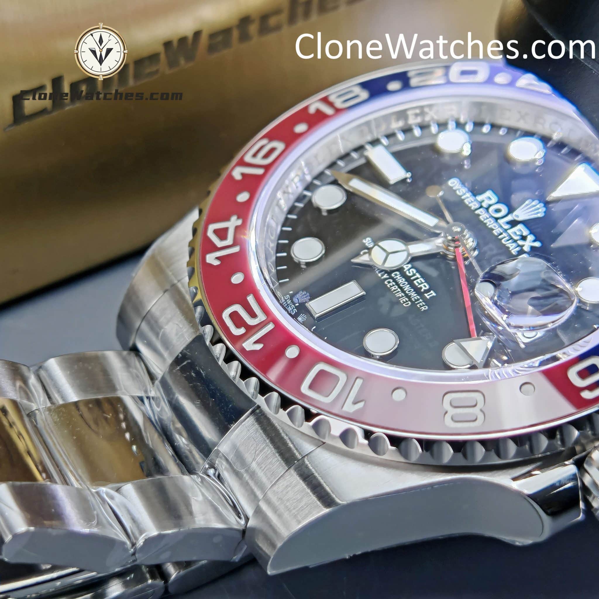 Rolex Super Clone Watches 1:1 Pepsi GMT Master II M126710blro Oyster 3285 Movement