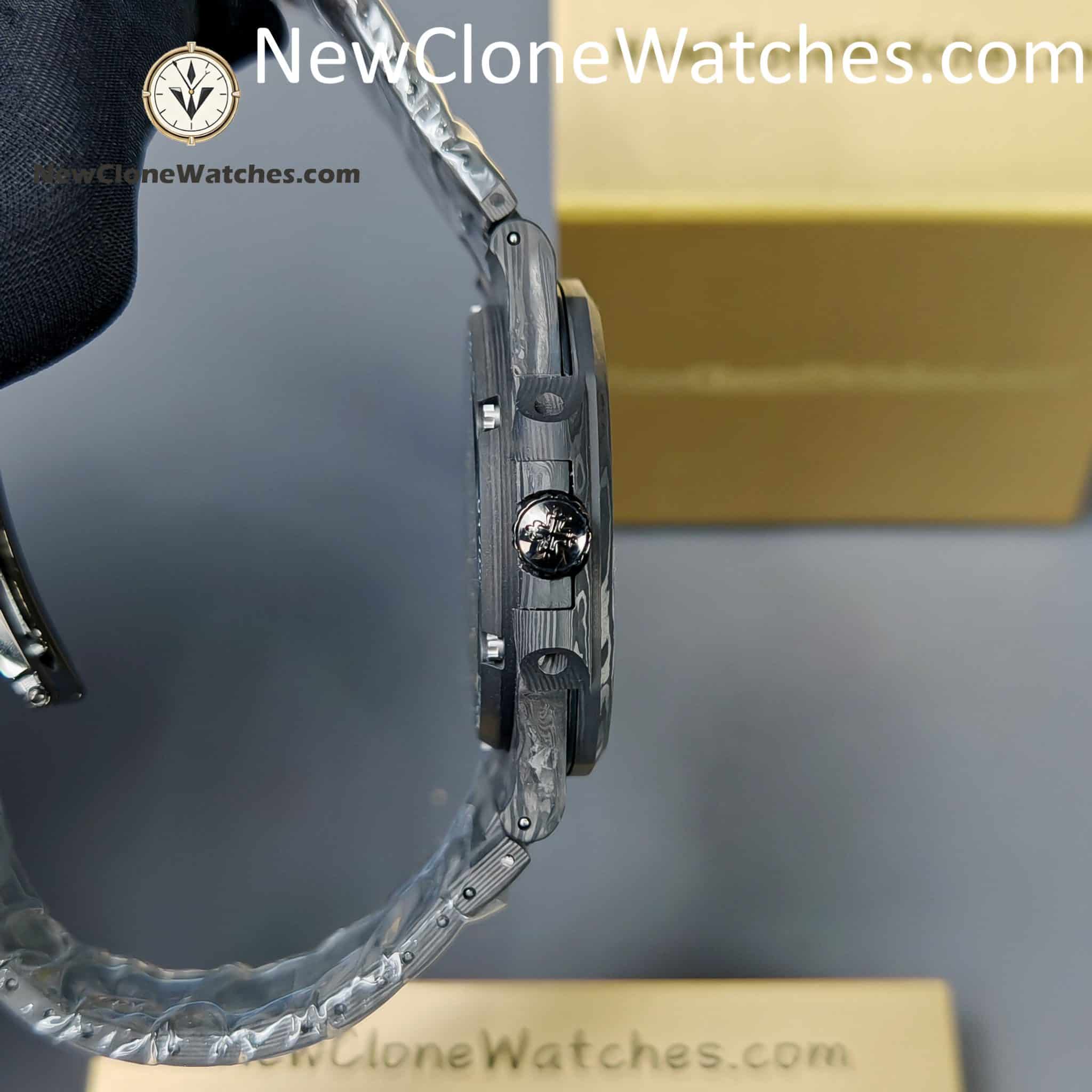 Modified Super Clone Watches 1:1 DiW Patek Philippe Nautilus 5711 Carbon Dial On Carbon Bracelet