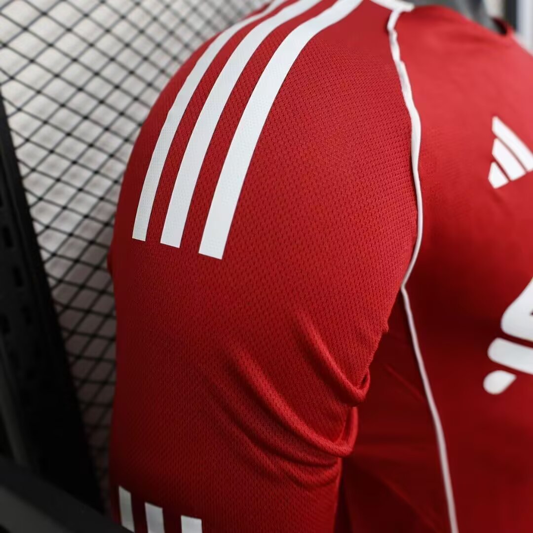 2025-26-Liverpool Home Long Sleeve - Player Edition