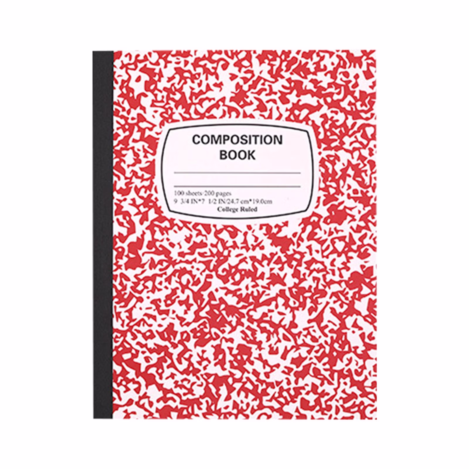 Composition Notebook 1 Pack Wide Ruled 100 Sheets Marble Cover 9.75x7.5in Sewn Binding